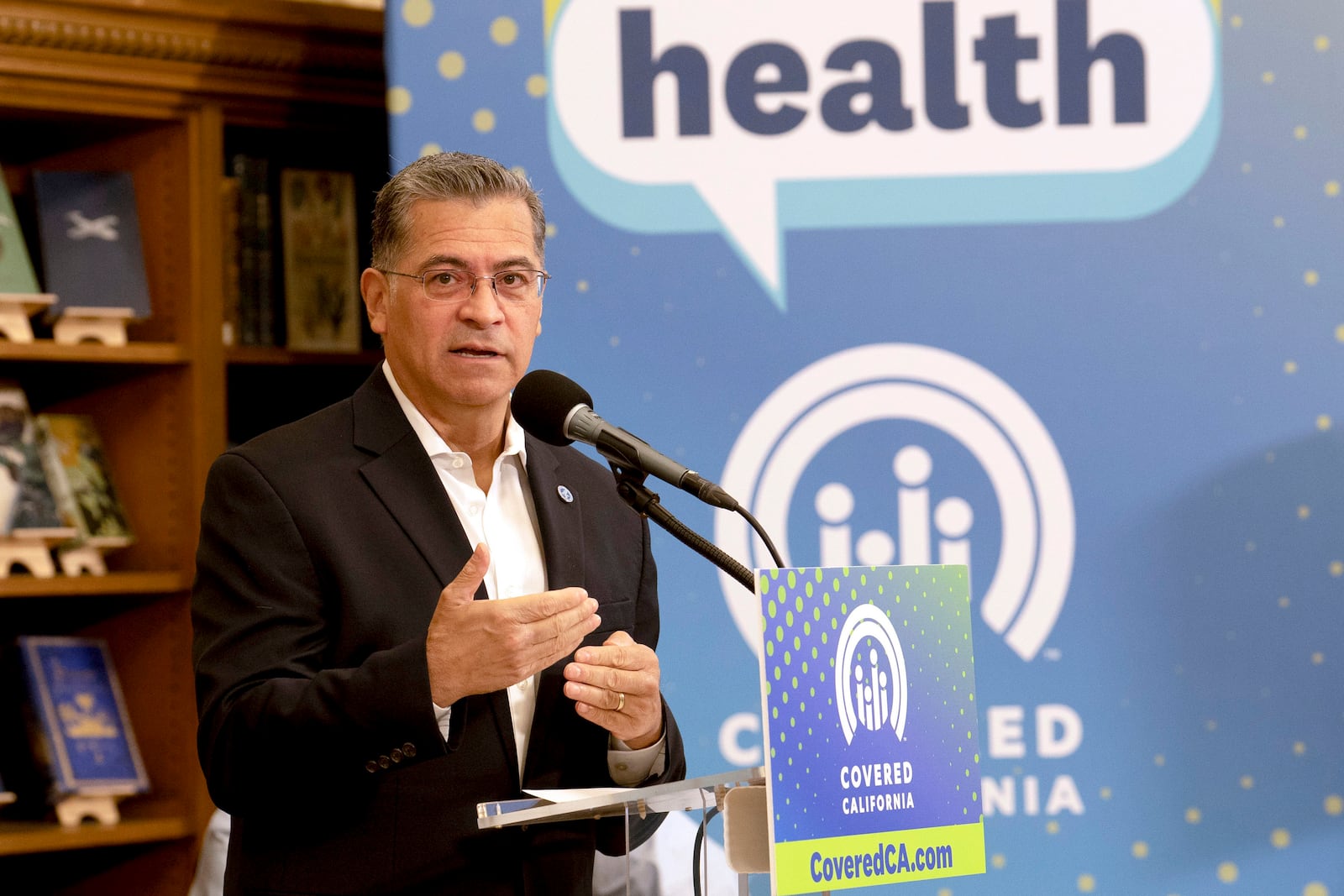 FILE - U.S. Department of Health and Human Services Secretary Xavier Becerra speaks in Sacramento, Calif., Oct. 29, 2024. (AP Photo/Rich Pedroncelli, File)