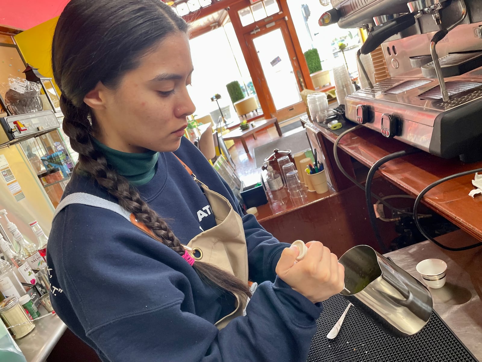 Teapot Cafe Lounge, Ohio’s first infused coffee shop lounge, is now open to the public at 146 E. Third St. in Dayton. NATALIE JONES/STAFF