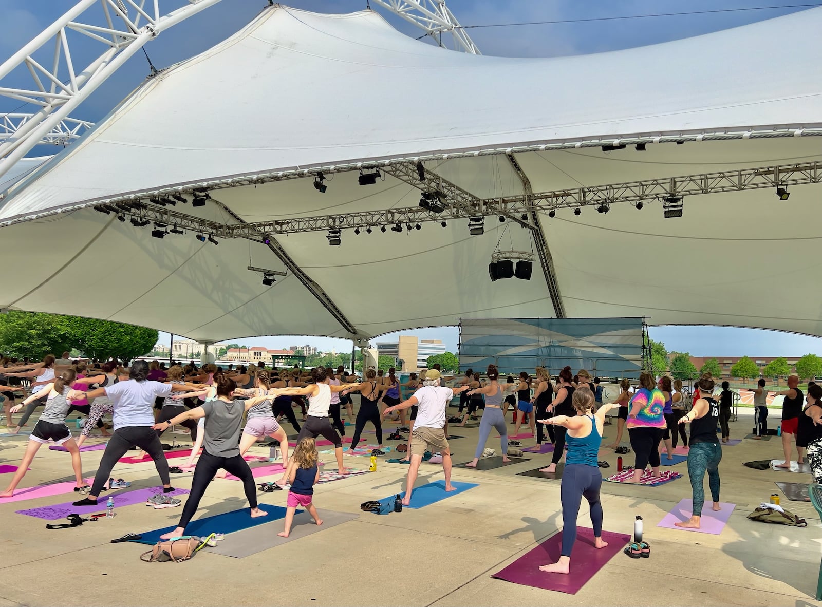 Yoga in the Park, with Tori Reynolds of Speakeasy Yoga, is a popular Fitness in the Park offering - CONTRIBUTED (Ben Rivet)