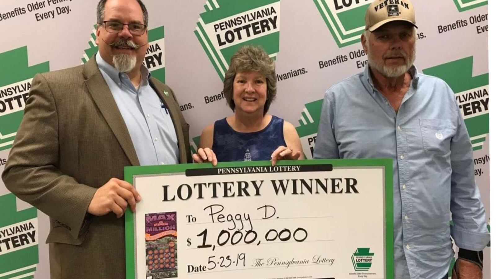 Peggy Dodson won $1 million from a $20 scratch-off game.