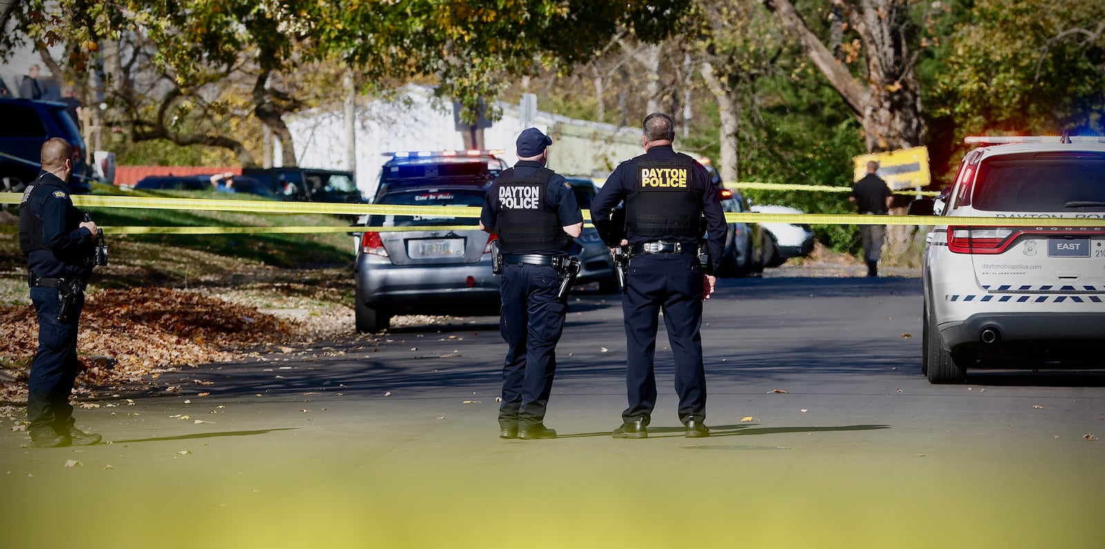 Two people were shot in the 1600 block of Russet Avenue in Dayton on Thursday, Nov. 7, 2024. MARSHALL GORBY / STAFF