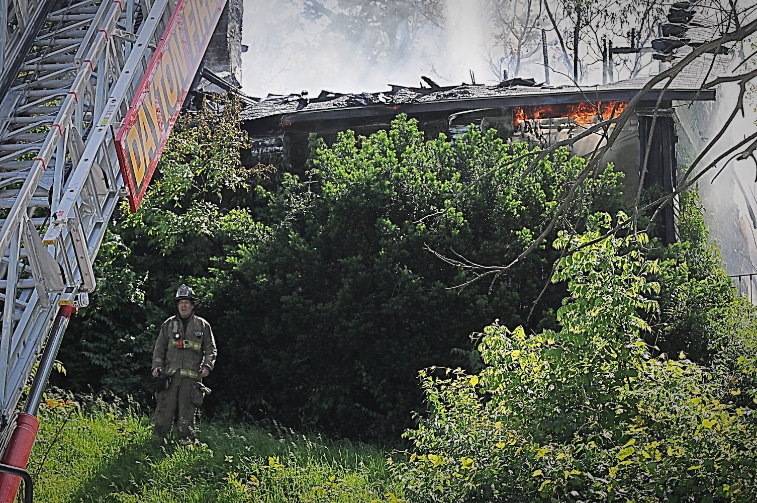 PHOTO: Smoke fro Dayton house fire seen for blocks