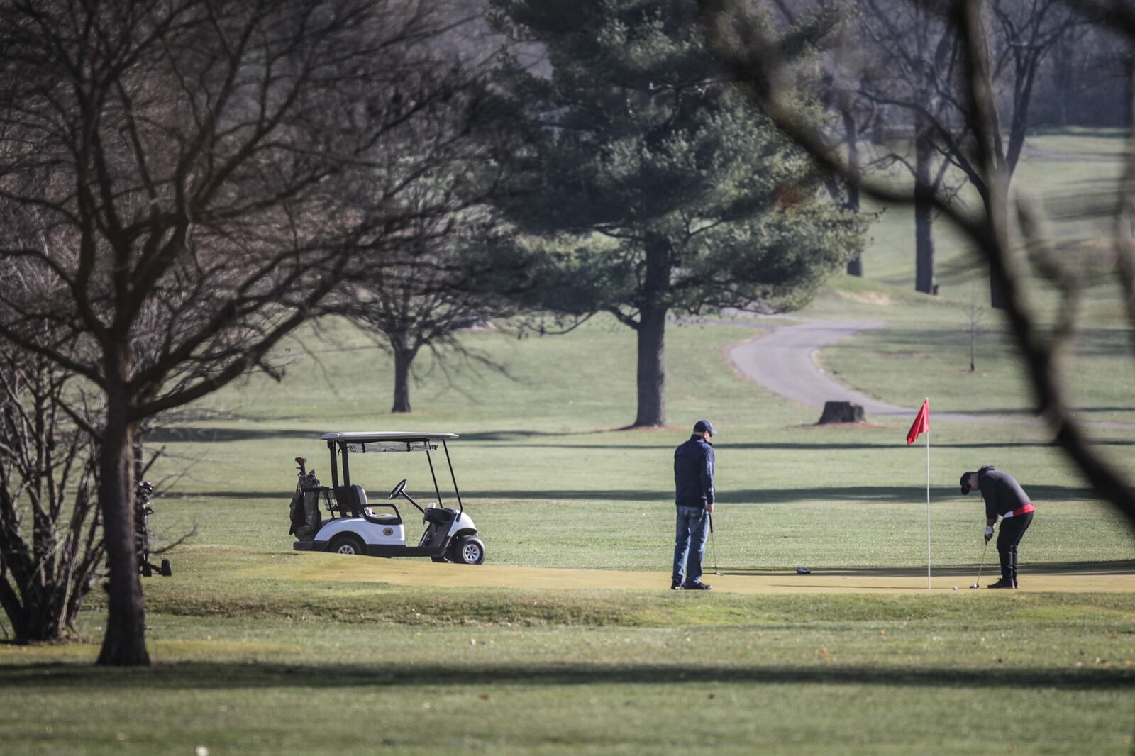 A warm late fall day caused the Community Golf Course in Kettering to spring to life Thursday Dec. 10, 2020.