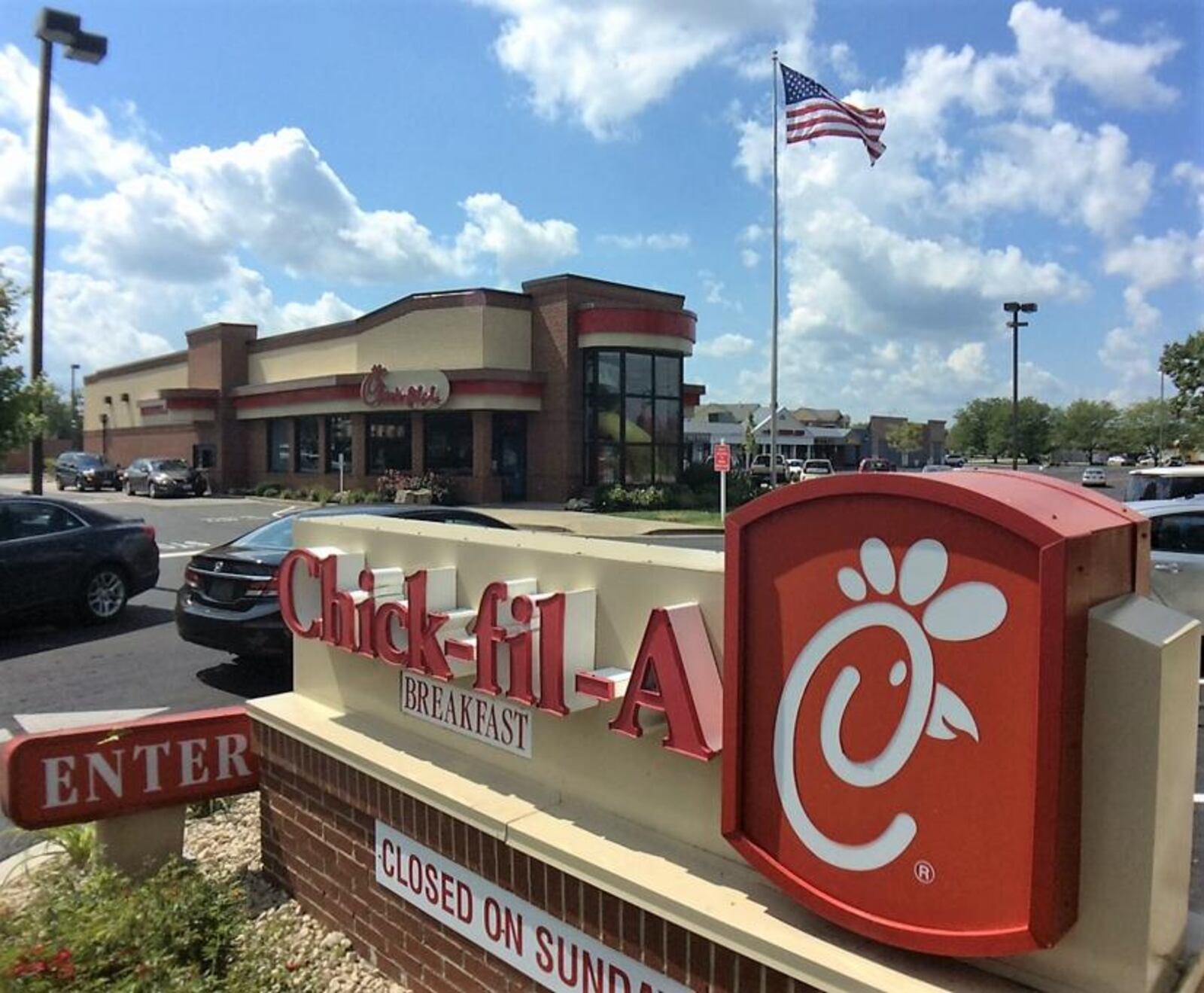 The Washington Twp. Chick-fil-A, shown here after a $1 million makeover in 2016, is celebrating 15 years today, April 12, 2019.