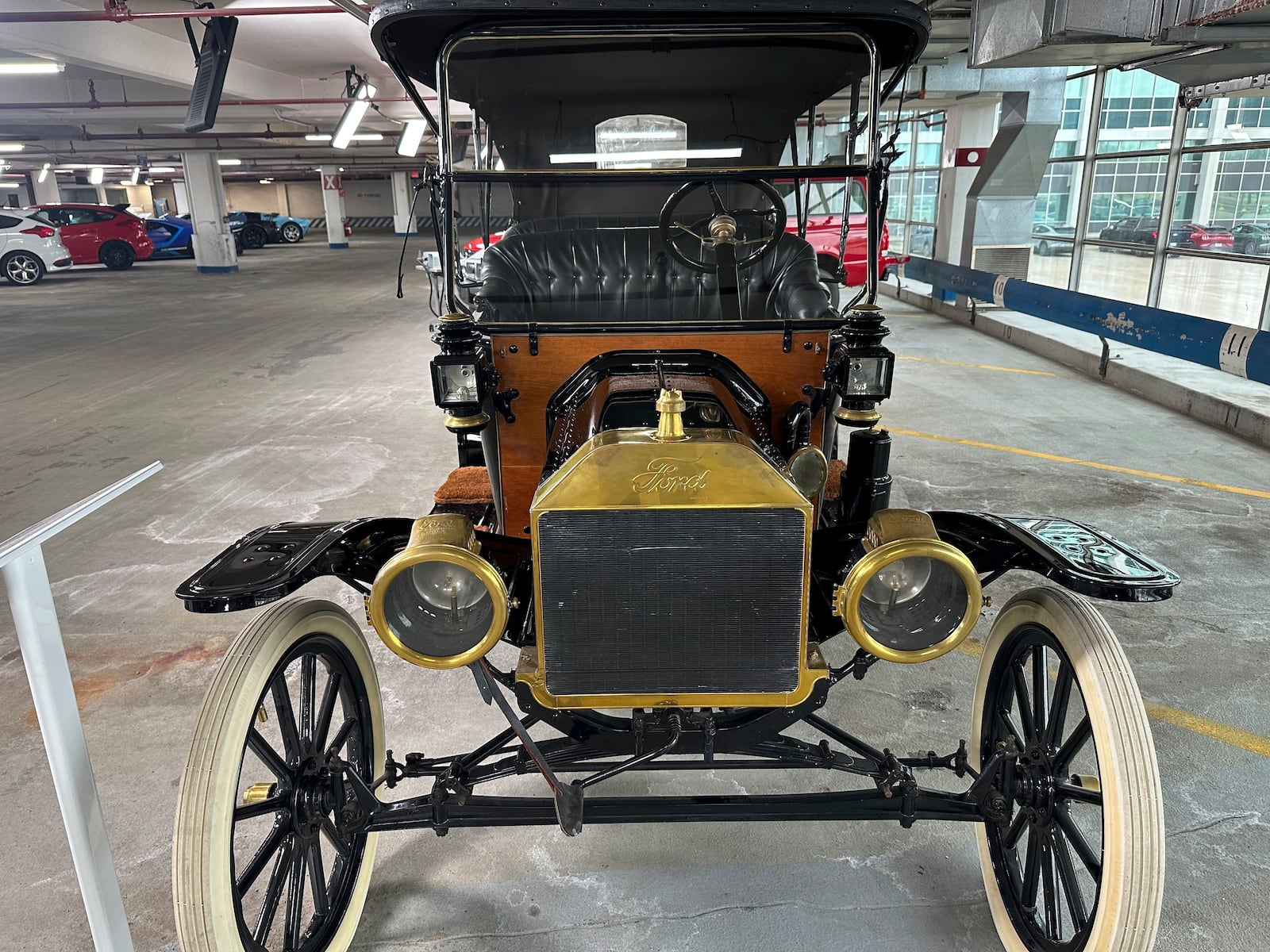 A 2003 Ford Model T-100, a replica of a 1914 Model T and part of Ford Motor Co.'s Heritage Fleet, is on display Wednesday, March 12, 2025, in Dearborn, Mich. (AP Photo/Mike Householder)