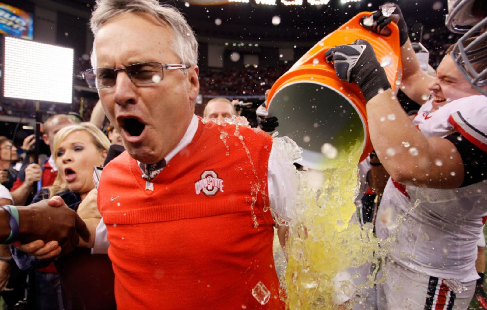 During his 10-year career at Ohio State, Jim Tressel compiled a 94–22 record, and a national title.