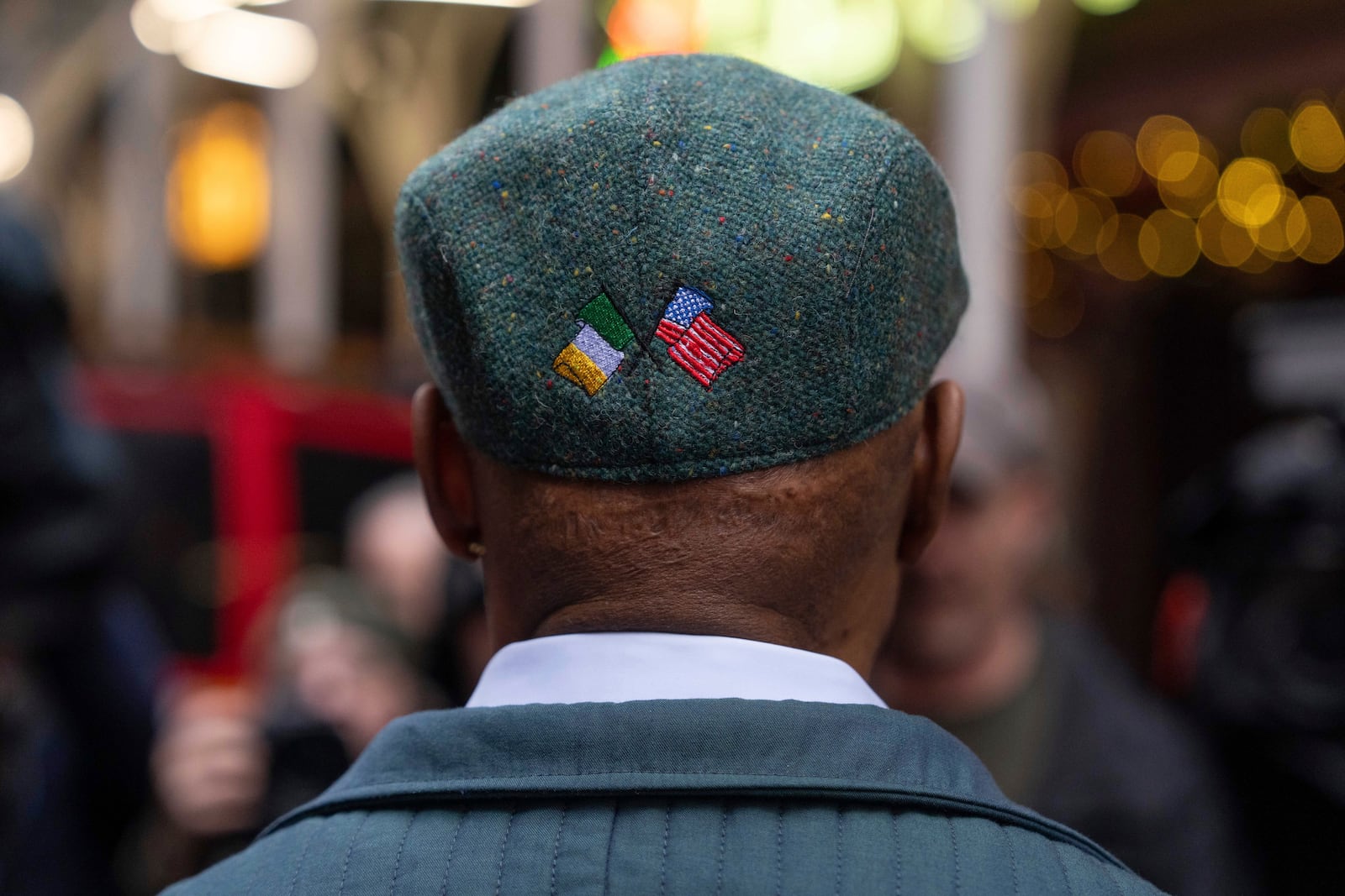 New York City Mayor Eric Adams arrives for the 264th New York City Saint Patrick's Day Parade, Monday, March 17, 2025 in New York. (AP Photo/Adam Gray)