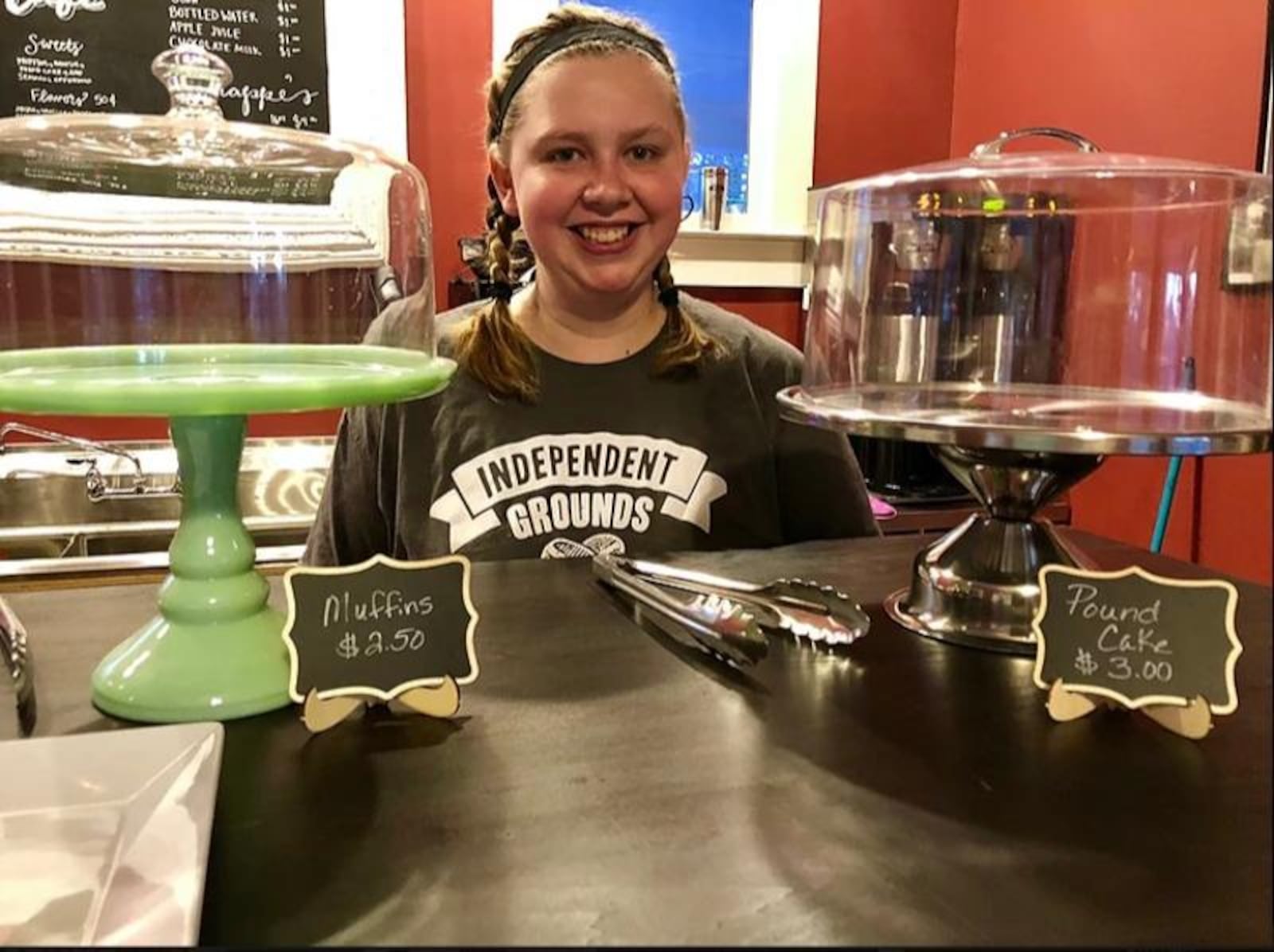 Emma Heid works at the Independent Grounds Coffee shop in Kennesaw, Ga.