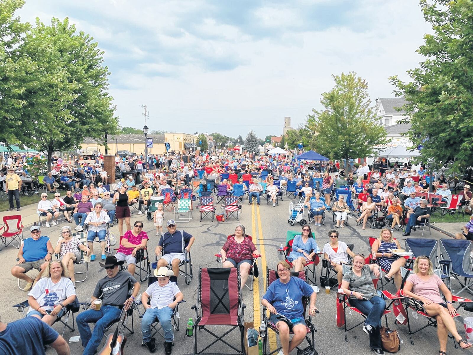 The view from the stage at Fairborn's Bluegrass and Brews 2021. LONDON BISHOP/STAFF