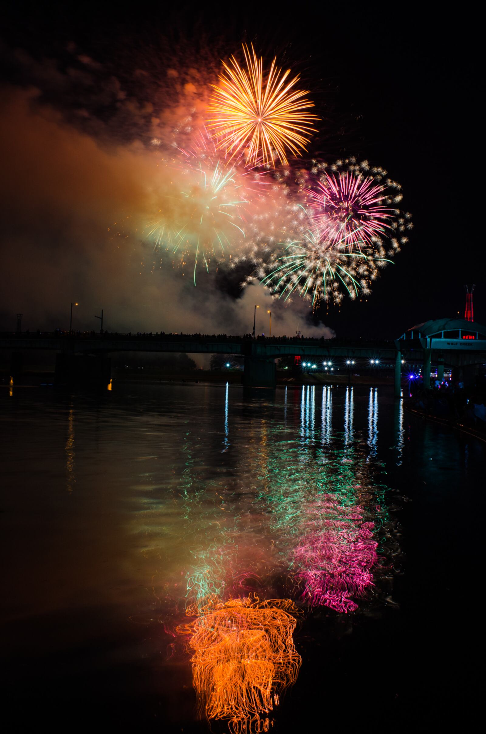 The annual Lights in Flight fireworks display brightened up the sky over Dayton to celebrate Independence Day 2018. BRIAN SWARTZ / CONTRIBUTING PHOTOGRAPHER