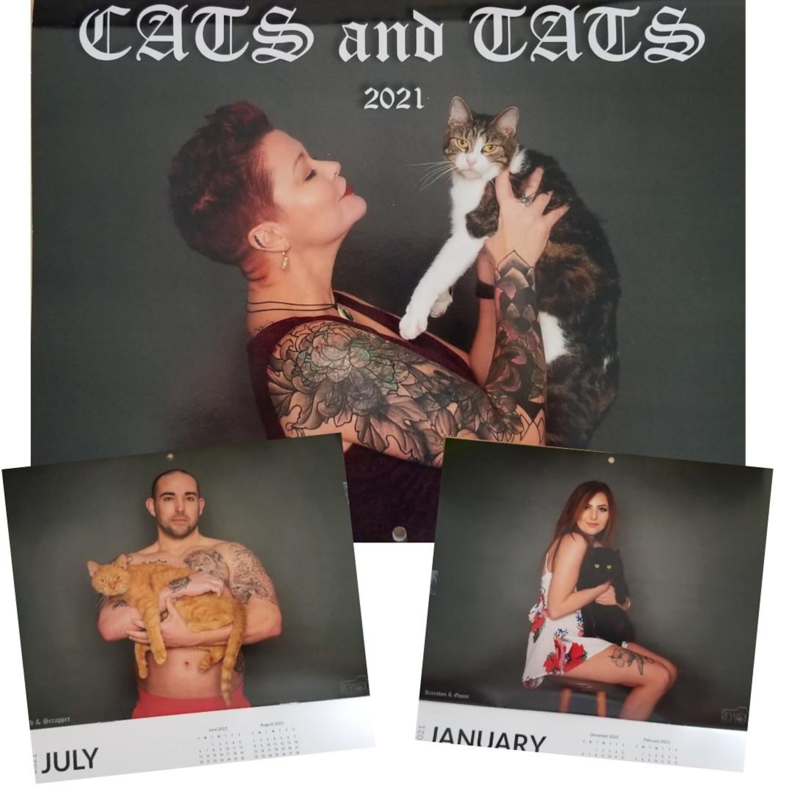 Robyn’s Nest animal rescue has published a 2021 “Cats and Tats” calendar as a fundraiser. CONTRIBUTED