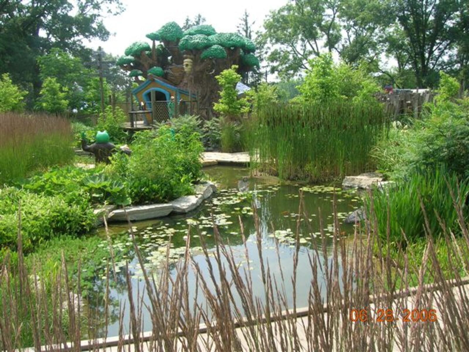 File photo of the Highfield Discovery Garden, located in Glenwood Gardens. Children may climb the Discovery Tree, a 25-foot tall accessible tree house with games, ramps and hidden animals. They may also play a game of make-believe in the play house, find the frogs and fish living in the pond or explore the trains in the Trolley Garden. The garden is located at 10623 Springfield Pike, Woodlawn. FILE PHOTO