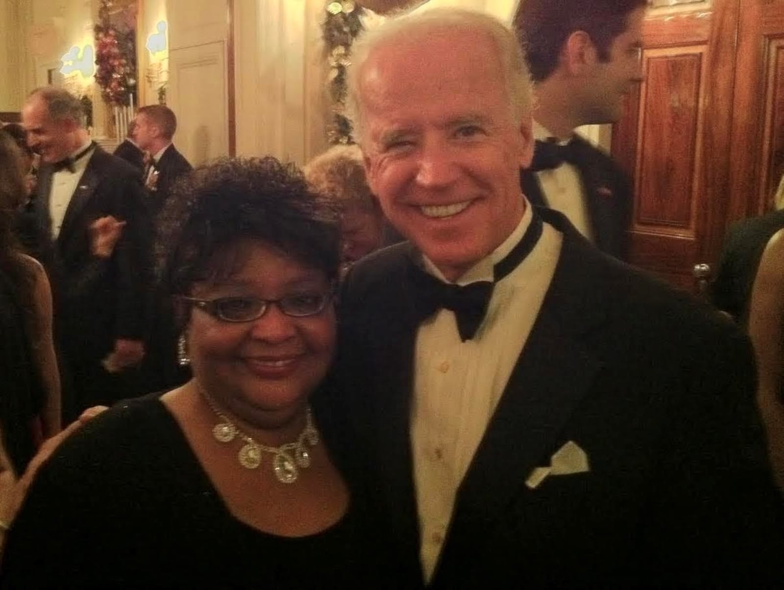 Bootsie Neal with newly elected U.S. President Joe Biden at the White House Christmas party in 2012. CONTRIBUTED