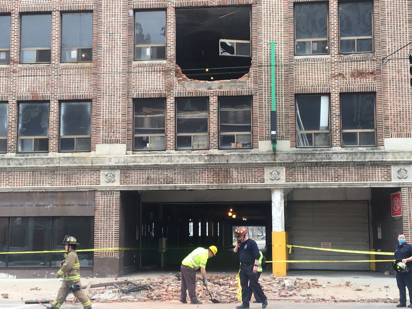 PHOTOS: Car falls from parking garage in Dayton