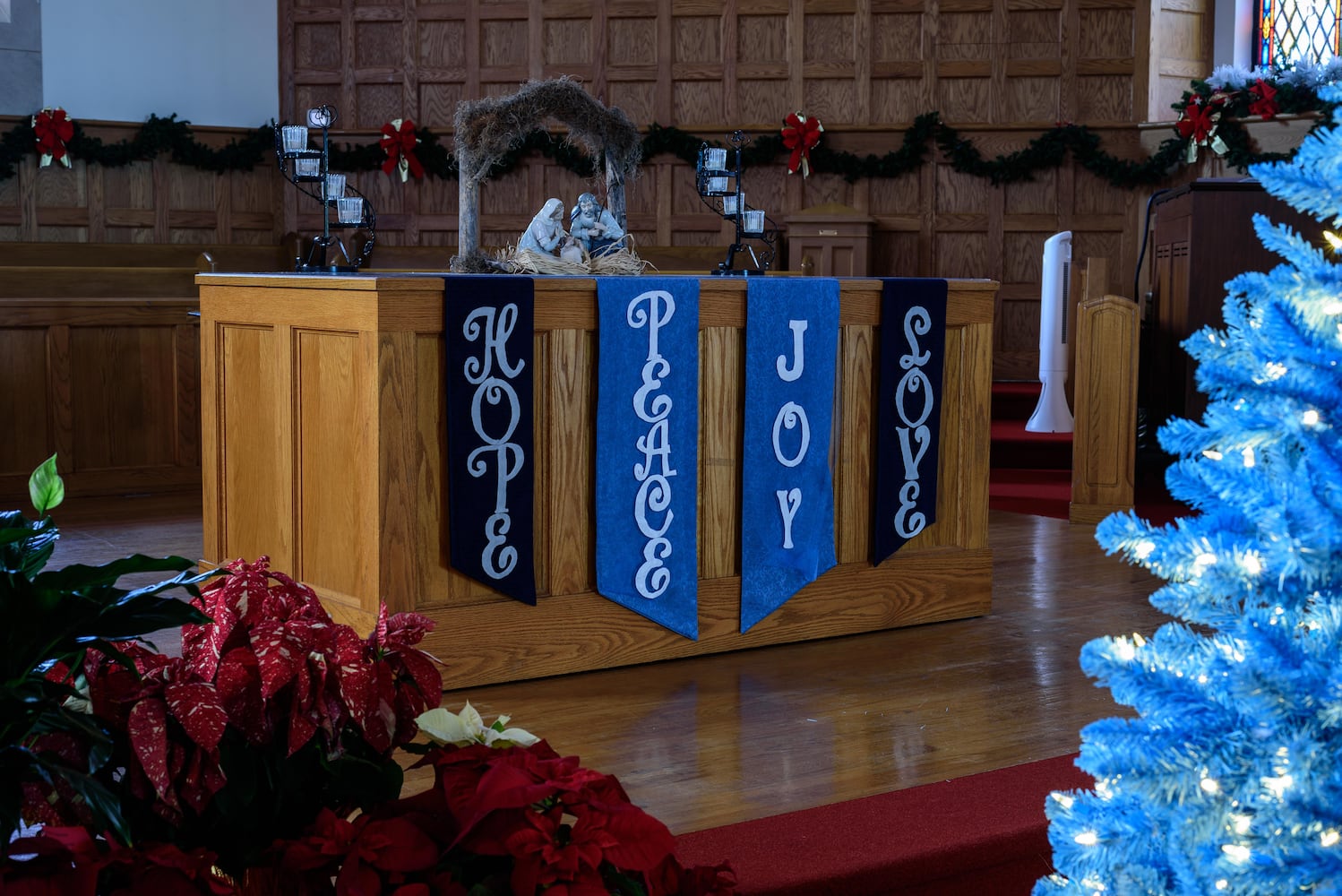 PHOTOS: A look inside Sulphur Grove Church in Huber Heights decorated for Christmas