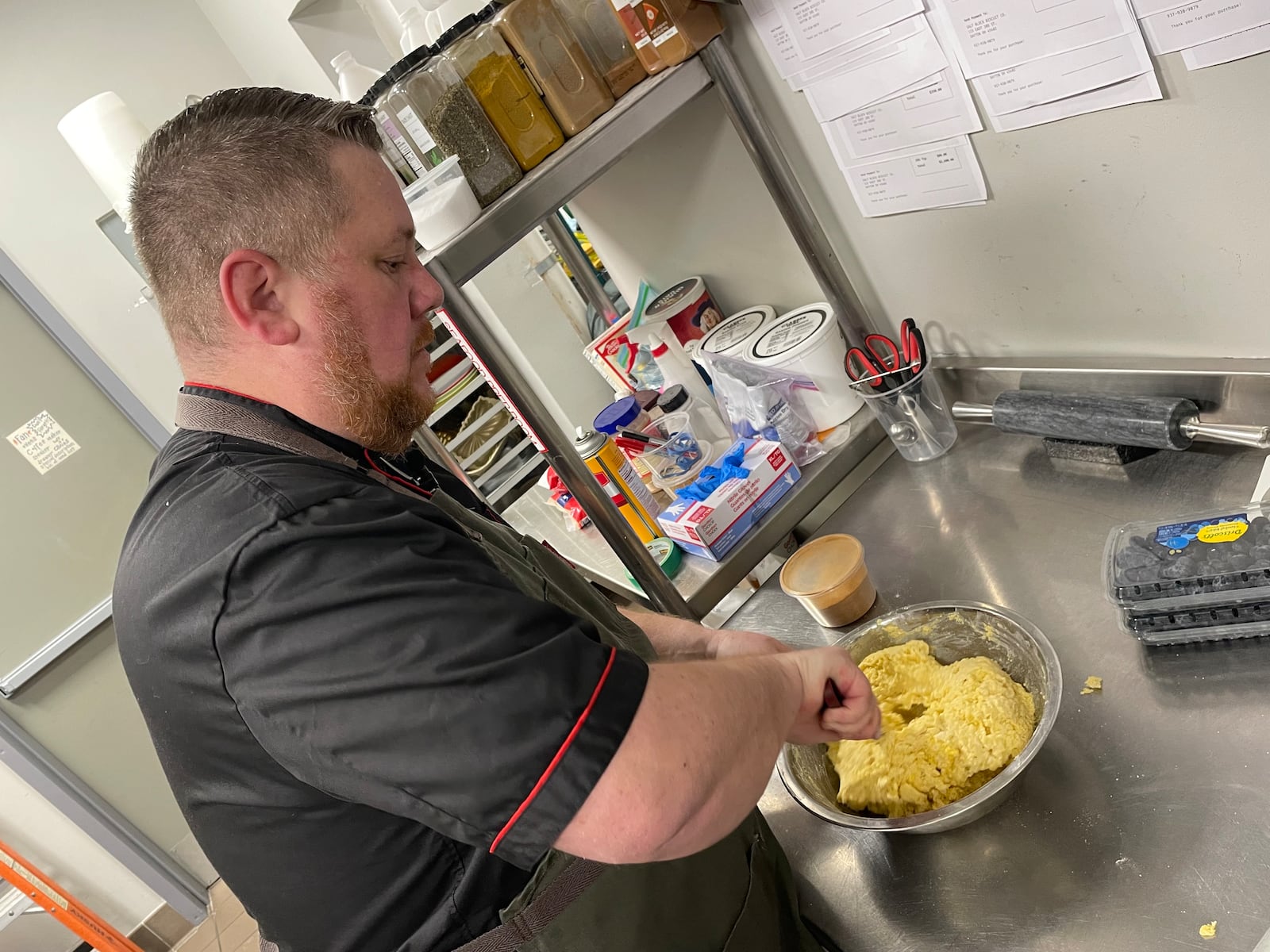 Originally from a small farming community in Shelby County, Justin Mohler, the owner and baker at Salt Block Biscuit Company, puts a European twist on elevated, comfort food in Dayton’s Fire Blocks District. NATALIE JONES/STAFF