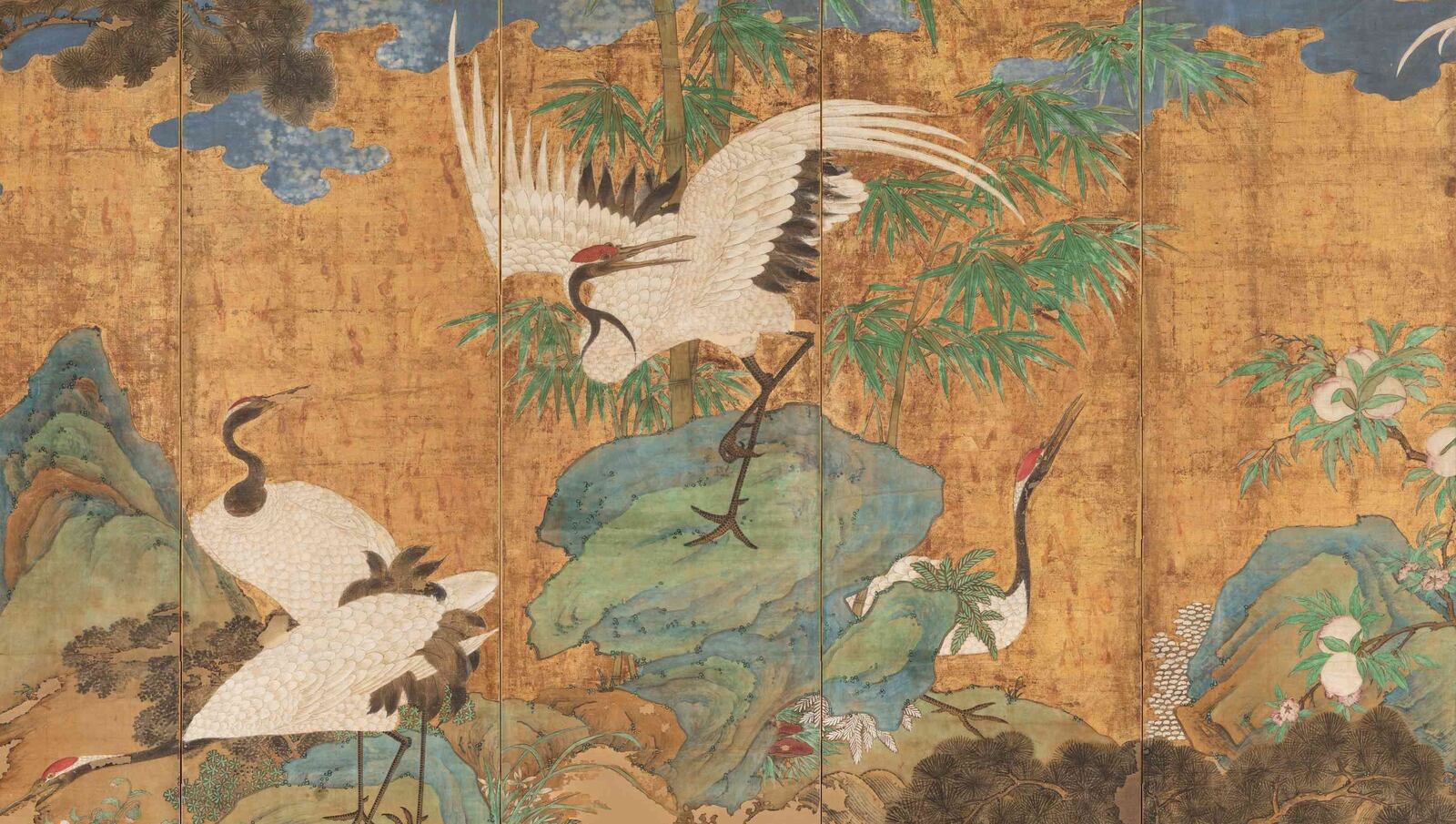 “Sea, Cranes and Peaches,” an early 20th century work by an unidentified Korean artist, a gift of Mrs. Jefferson Patterson is among the pieces in “Art for the Ages: Conservation at DAI,” a new exhibition on display at Dayton Art Institute June 25 through September 11.