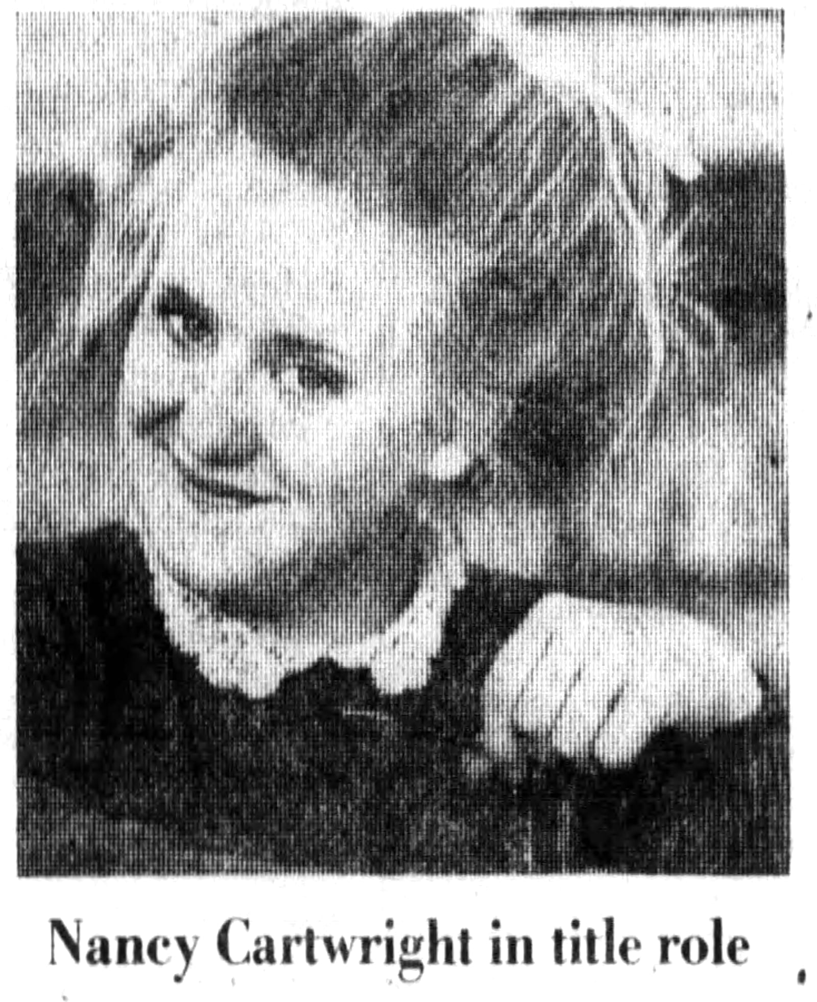 Nancy Cartwright's first television movie role was as the title character in, “Marian Rose White,” which aired on CBS in 1982. DAYTON DAILY NEWS ARCHIVES