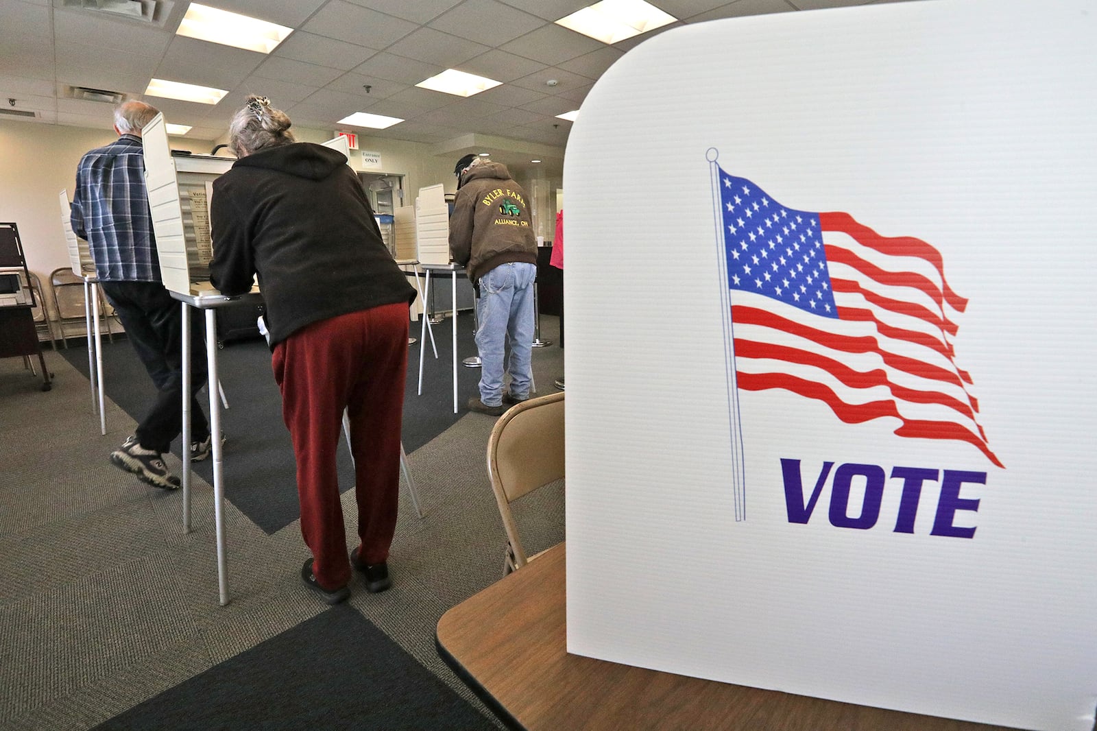 Clark County residents cast their votes early at the Clark County Board of Elections Wednesday, April 27, 2022. BILL LACKEY/STAFF