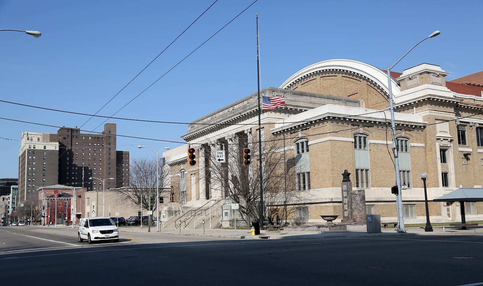 Memorial Hall in downtown Dayton was built as a historic tribute to local soldiers who served in the Civil and Spanish-American Wars. It is seen here in March 2016. LISA POWELL / STAFF