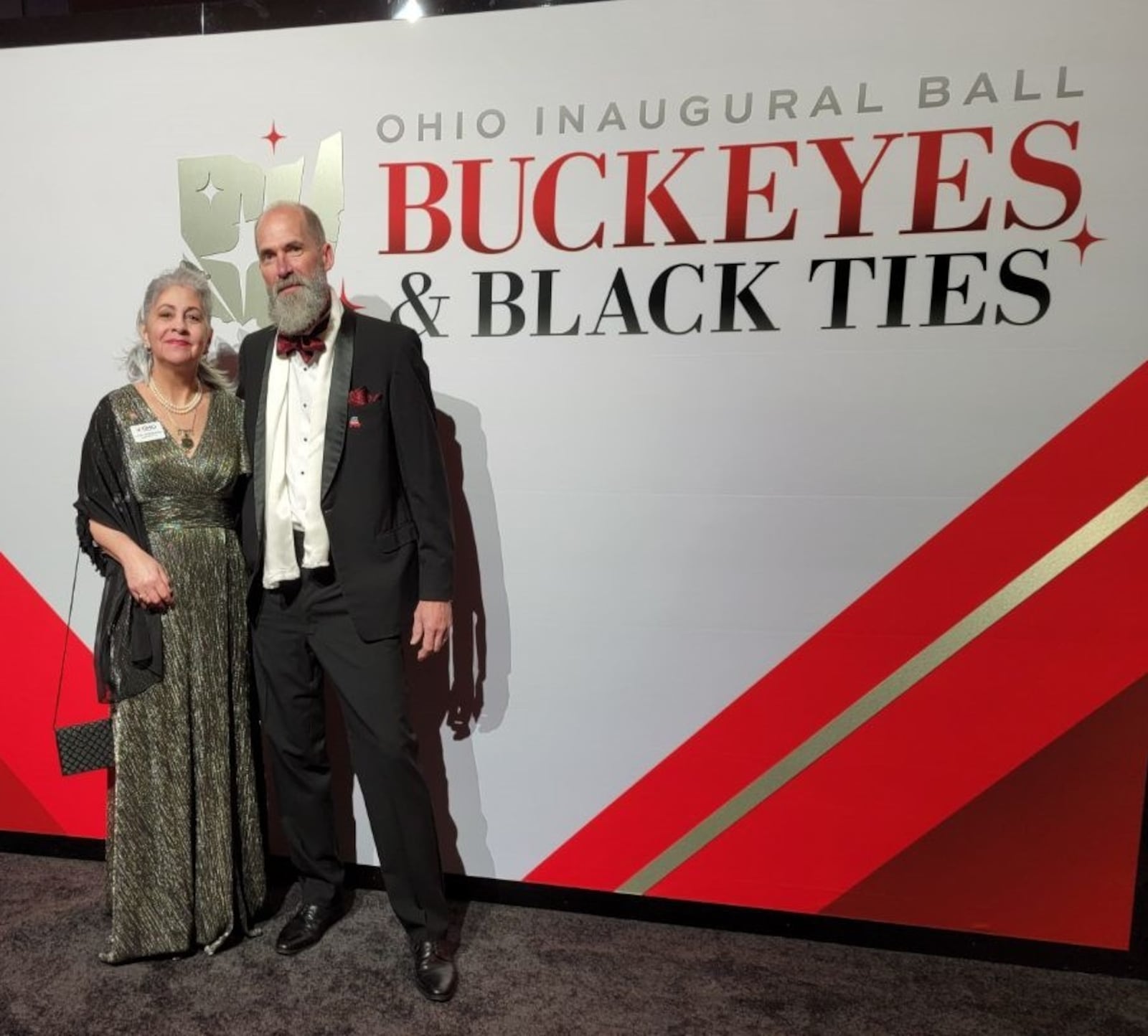 Laura Rosenberger, who represents Clark, Clinton and Greene counties as State Central Committee Woman, District 10, and is the executive chairman of the Clark County Republican Party, poses for a photograph with her husband, Andy, at the Ohio Inaugural Ball in Washington, D.C., Sunday, Jan. 19, 2025. CONTRIBUTED