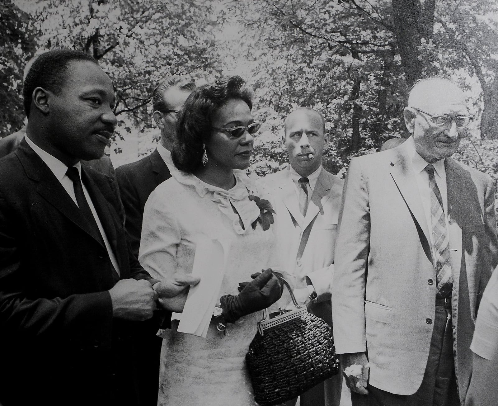 Michael Luther King, Jr. with his wife Coretta Scott King at Antioch College in Yellow Springs, Ohio. News-Sun file photo by Howard O. Weber