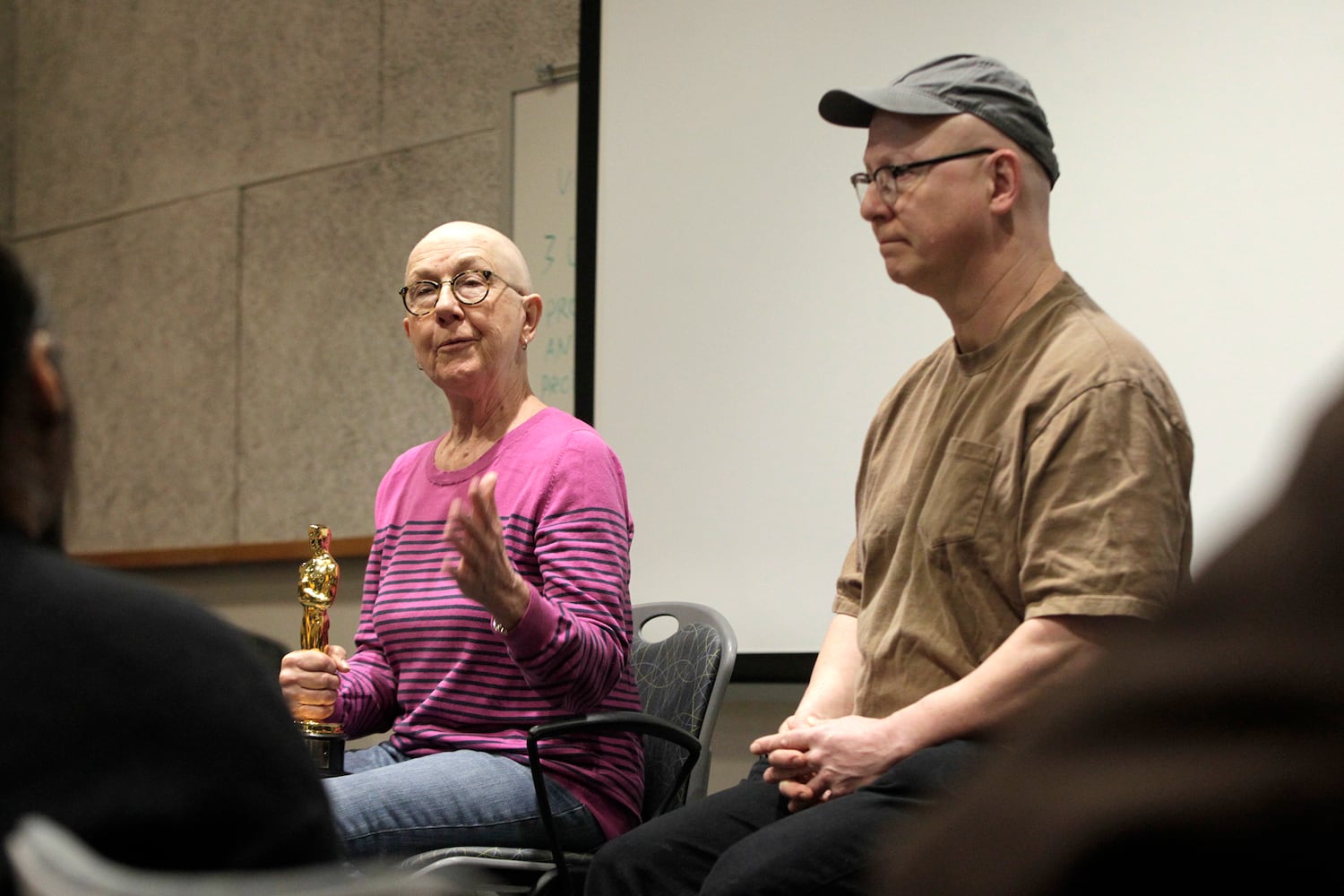 PHOTOS: Oscars in tow, Academy Award winners Julia Reichert and Steven Bognar return to Wright State University