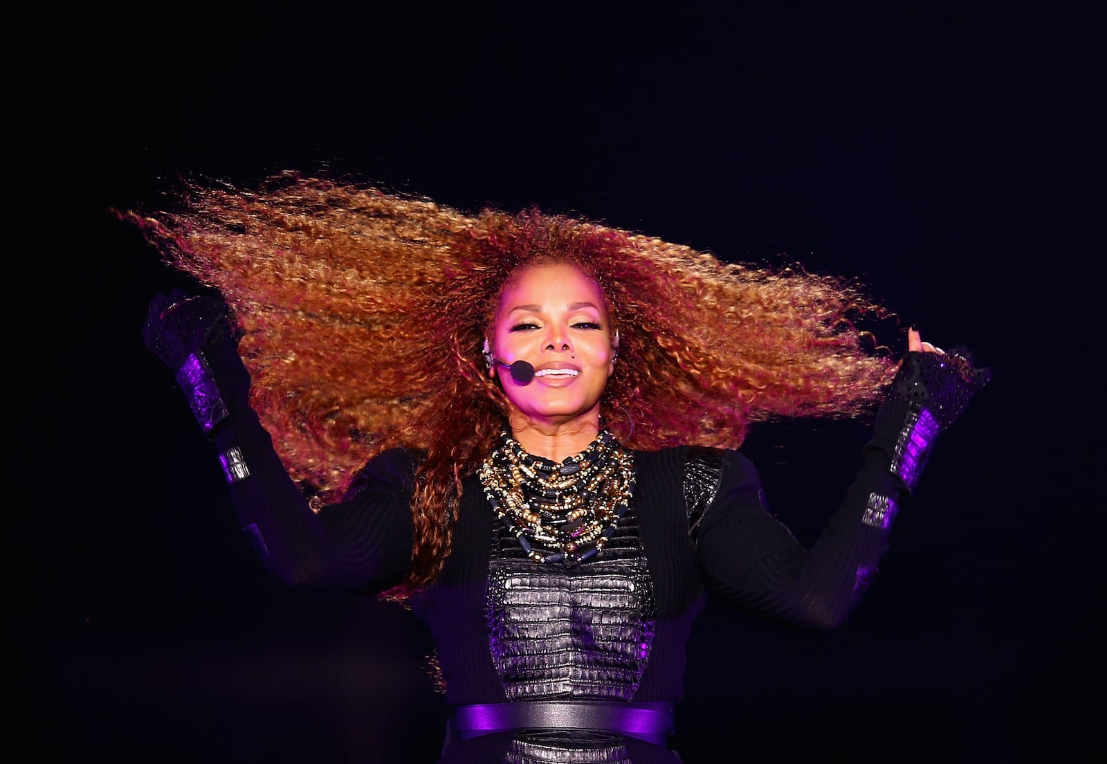 Janet Jackson performs after the Dubai World Cup at the Meydan Racecourse on March 26, 2016 in Dubai, United Arab Emirates. Jackson had been scheduled to perform at the 2021 Cincinnati Music Festival, but the festival has been postponed to 2022.  (Photo by Francois Nel/Getty Images)