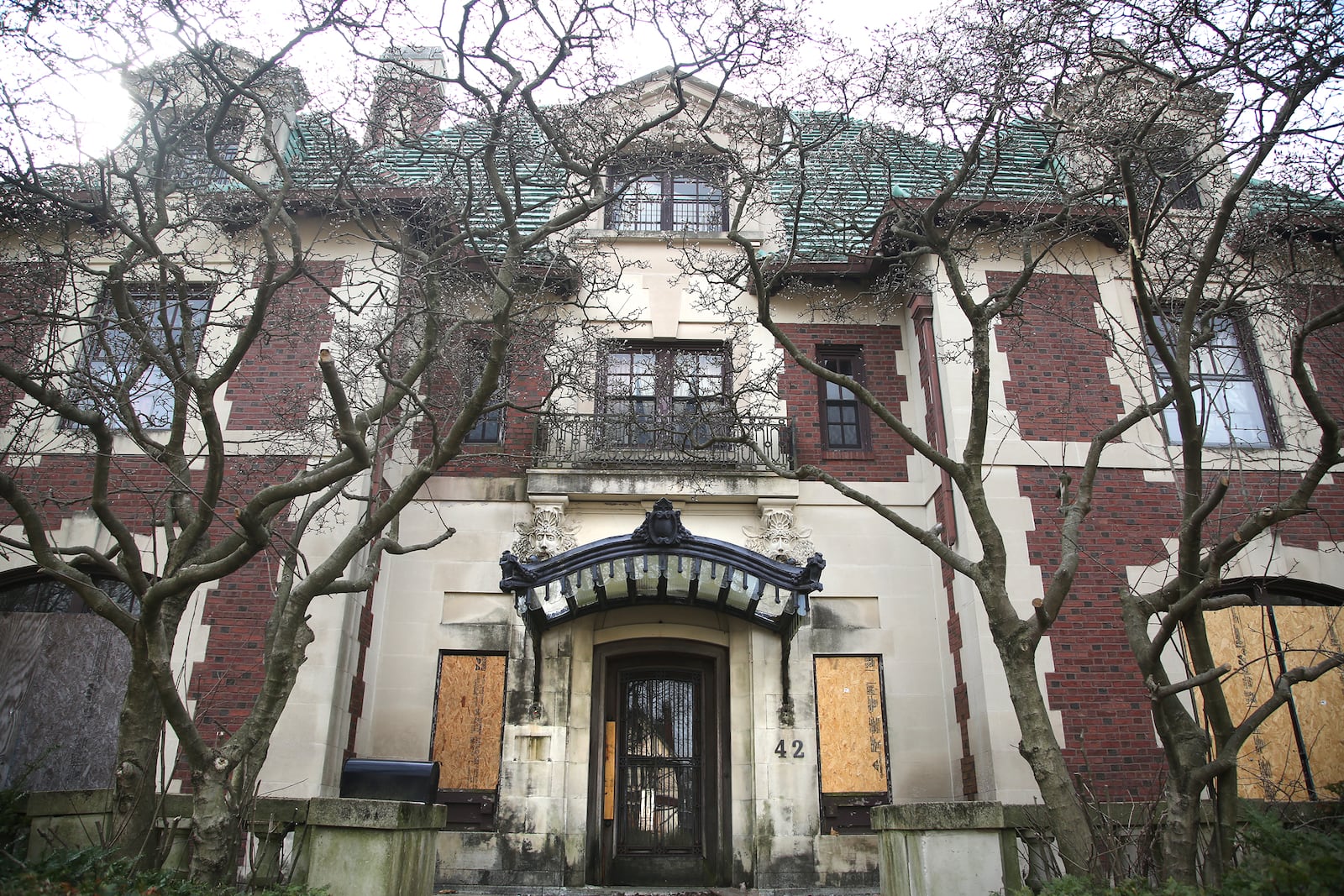 The Traxler Mansion, located at 42 Yale Ave. in the Dayton View Historic District, was built around 1910 for Louis Traxler, a Dayton department store owner. The elegant 10,000 square-foot home was built in the French Chateauesque style, the same concept as the storied Biltmore House on the Biltmore Estate in Ashville, NC. The mansion has been vacant for a decade and Preservation Dayton Inc. would like to save it, and other properties like it, before they are lost forever. LISA POWELL / STAFF