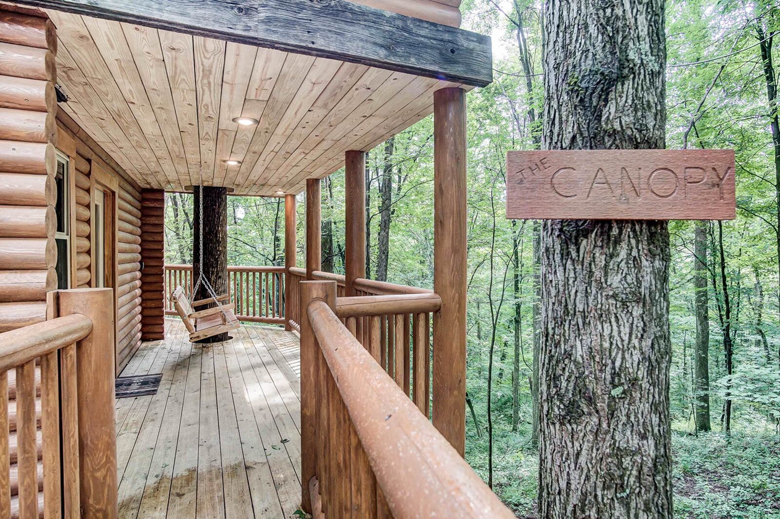 The Canopy Treehouse is the only treehouse in the Hocking Hills region made entirely of cedar logs. This cabin sleeps up to 4 and boasts a massive second-story deck that will take its guests even higher. CONTRIBUTED