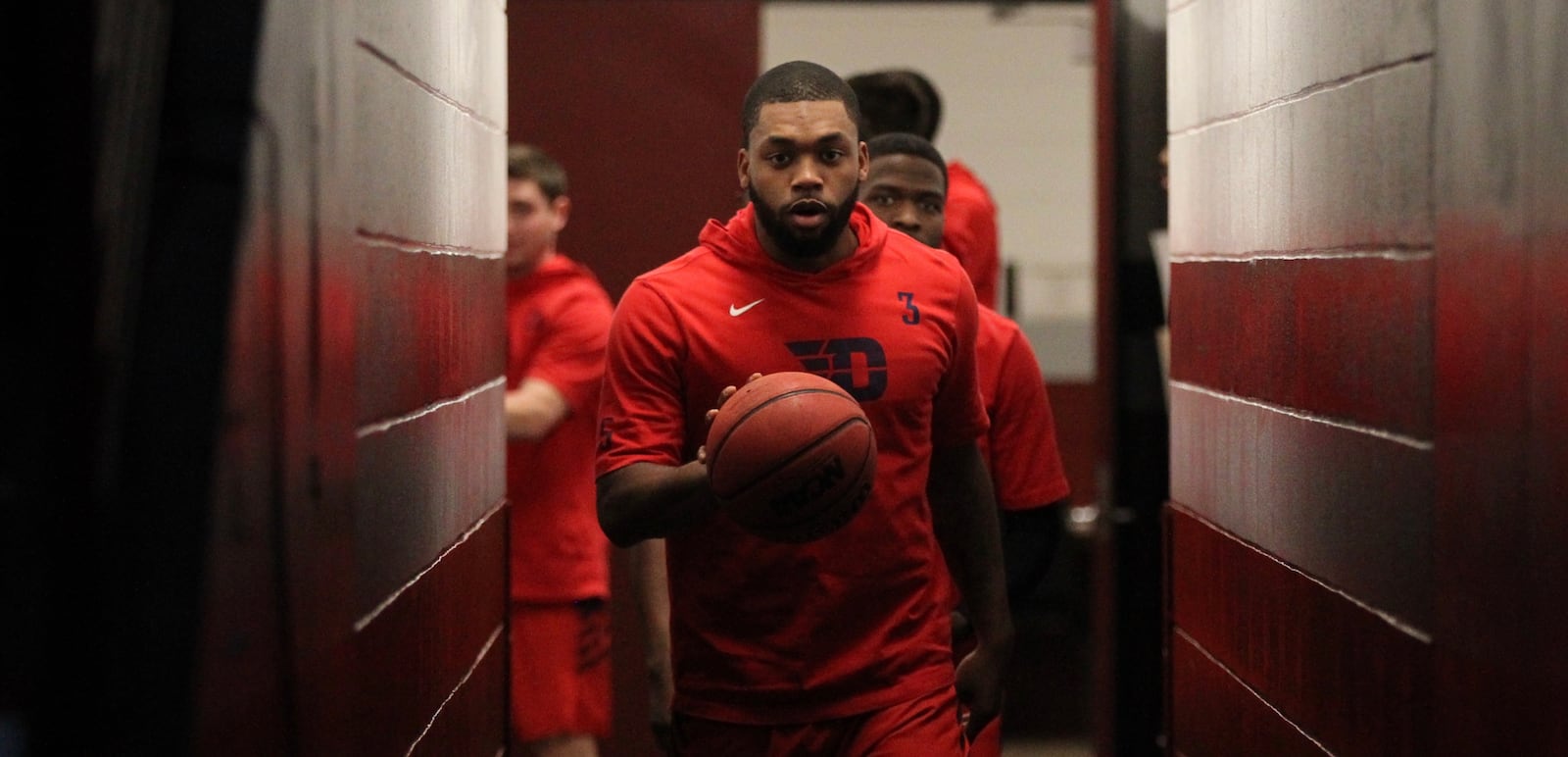 Dayton against Massachusetts on Tuesday, Feb. 26, 2019, at the Mullins Center in Amherst, Mass.