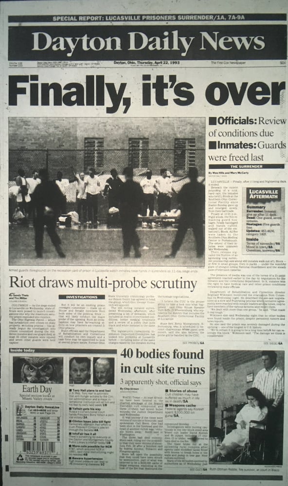 Lucasville prison riot: front pages tell the story