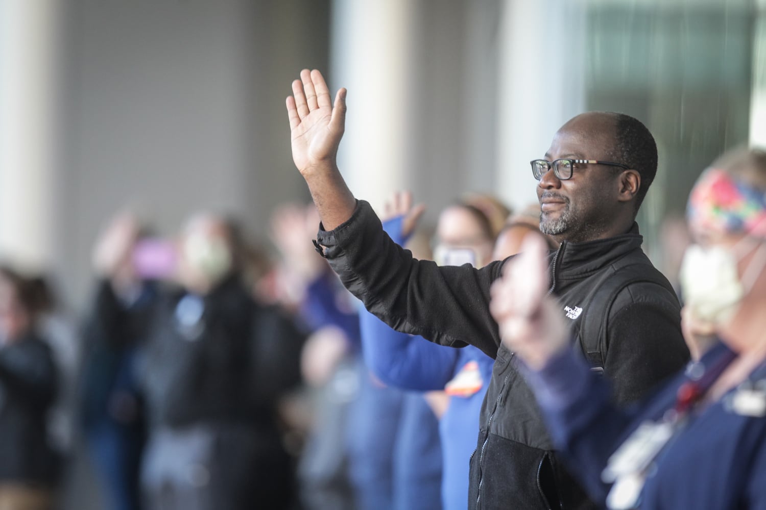 PHOTOS: First responders honor health care workers at Miami Valley