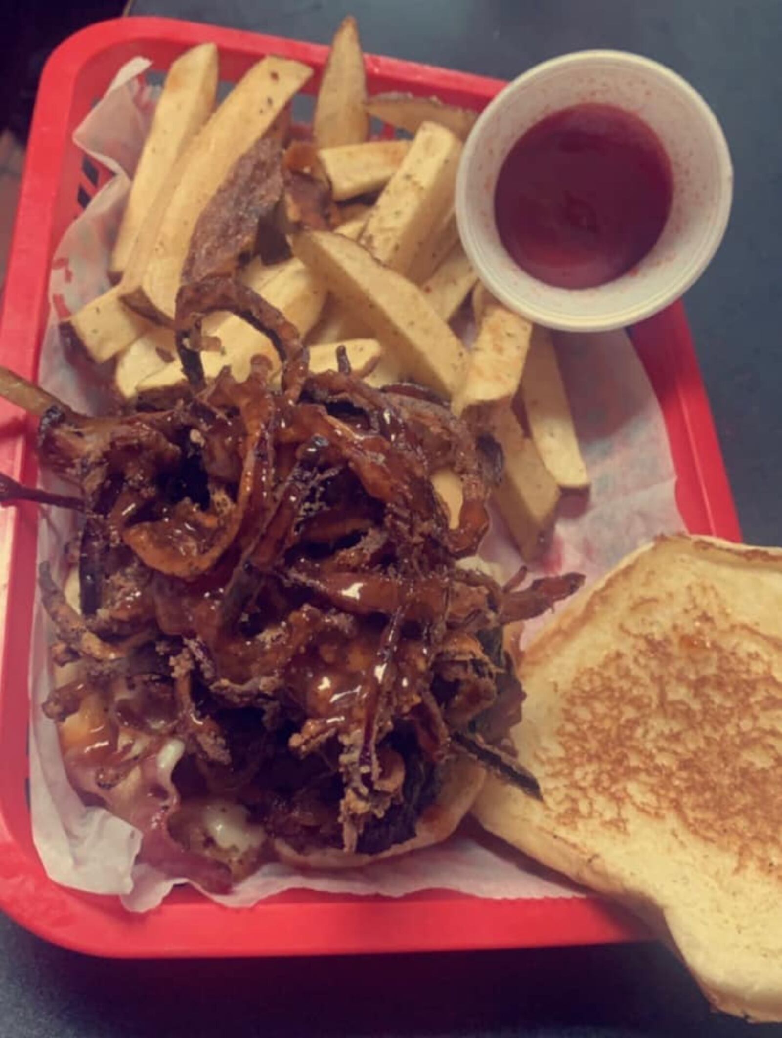 The Myracle Burger at Myracles Bar and Grill in Dayton. Three former Applebee's employees have teamed up to open their own restaurant in Dayton in the Breitenstrater Square Shopping Center at Patterson Road and Wilmington Pike. CONTRIBUTED