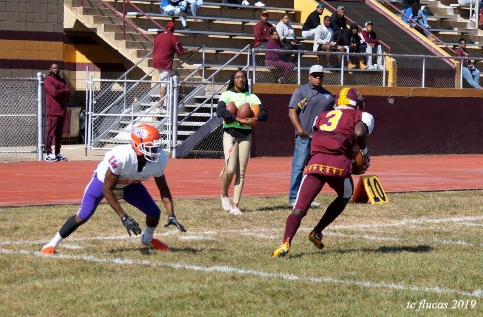 Malik Johnson intercepts a pass vs. Edward Waters that resulted in a 100-yard return for a touchdown. Terrell Flucas/CONTRIBUTED