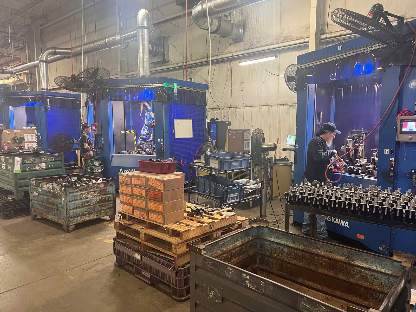 Workers at McGregor Metal's Leffel Lane facility. The company plans to add a 21,000 square-foot addition to accommodate the need for more equipment and space as the company is seeing an increase in sales. Hasan Karim/Staff