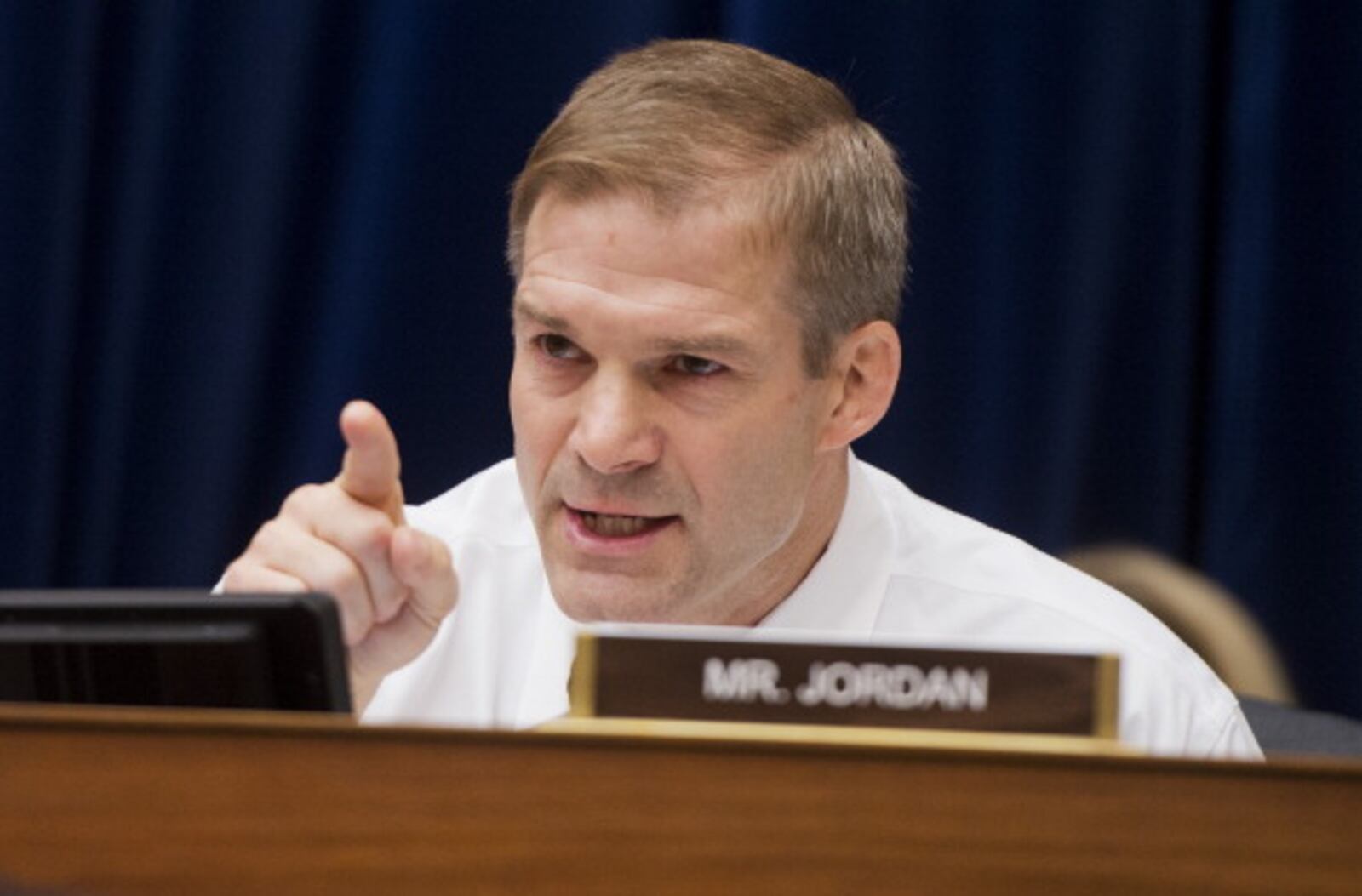 UNITED STATES - MAY 22: Rep. Jim Jordan, R-Ohio, gives an opening statement during a House Oversight and Government Reform Committee hearing in Rayburn Building on the investigation of the IRS's targeting of political groups. (Photo By Tom Williams/CQ Roll Call)