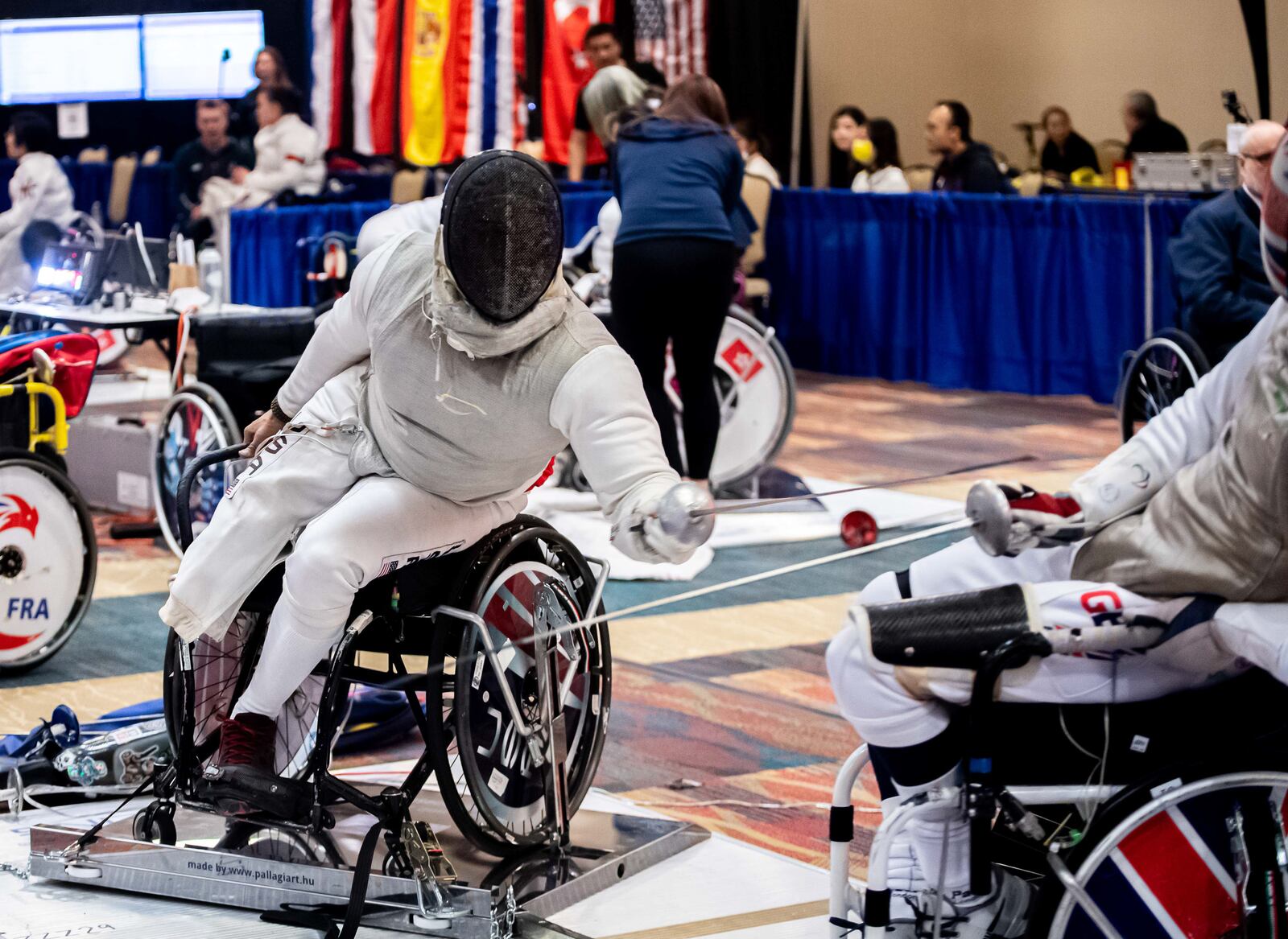 Dayton Police Officer Byron Branch (left) will compete in the fencing competition in the 2024 Paralympic Games, which open Wednesday in Paris. Photo courtesy of USA Fencing