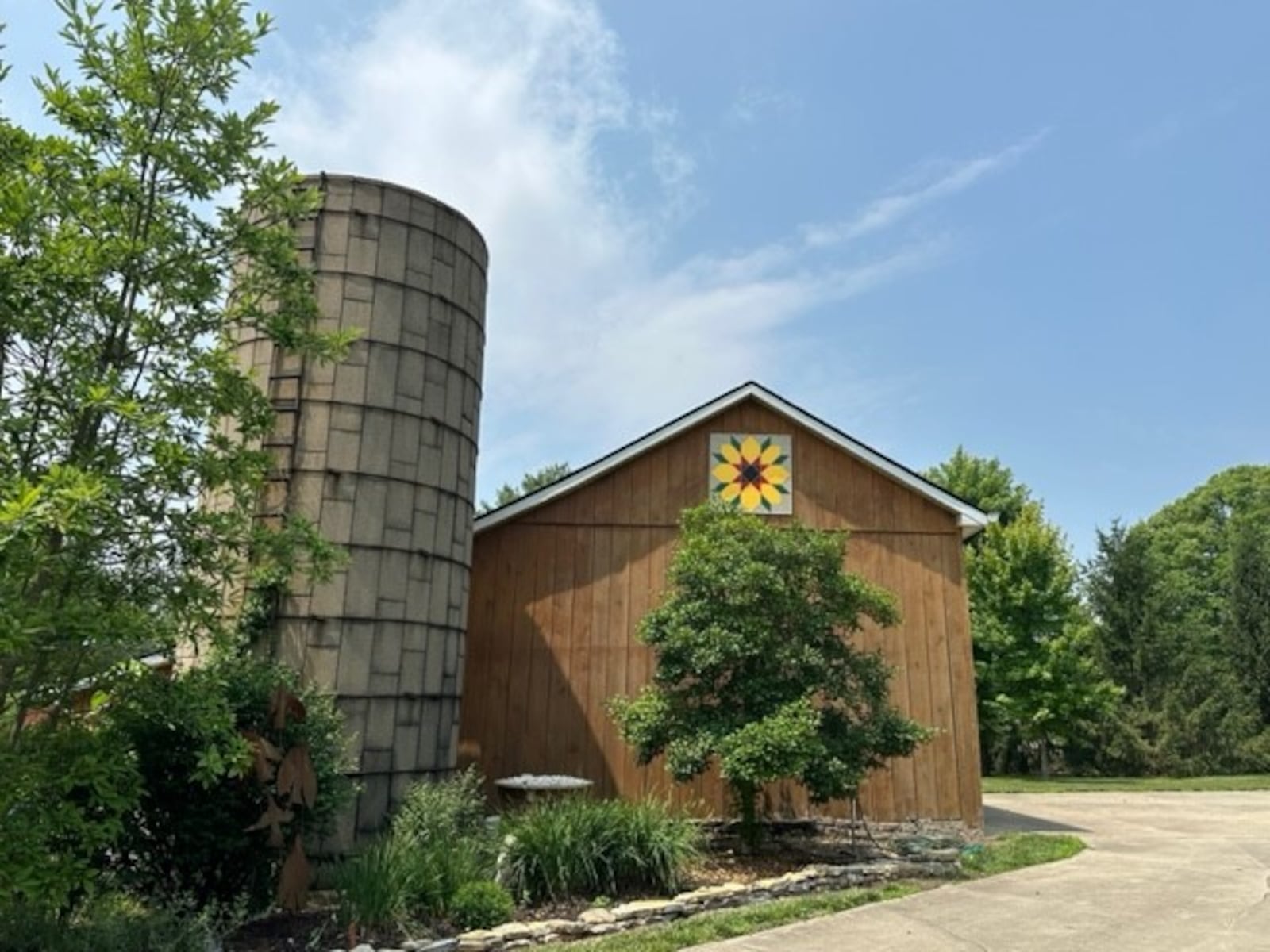 Leslie Josephson says the "barn quilt" was painted their son, Fritz Josephson.