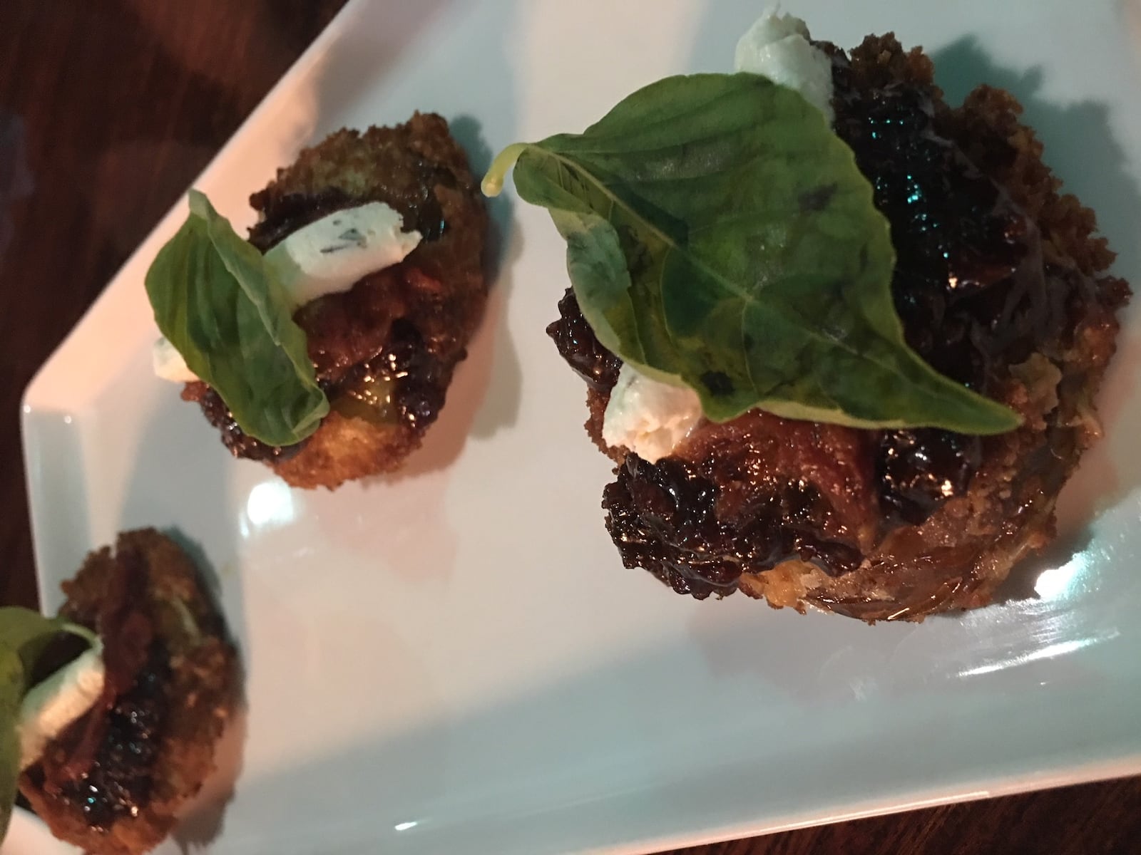 Fried Green Tomatoes ($11.95 for 3) will stay on the Watermark menu until the end of July. CONTRIBUTED/ALEXIS LARSEN