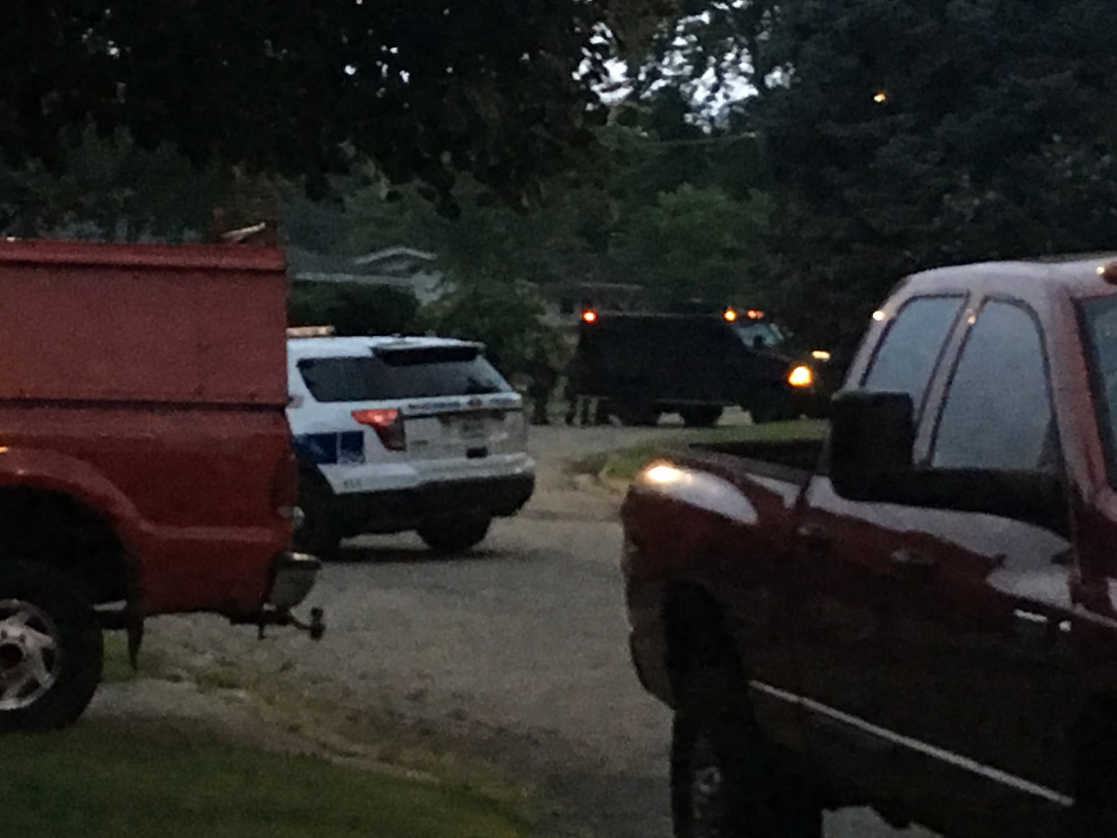 Police and SWAT crews on scene of a standoff in the 400 block of Darnell St. in Riverside.