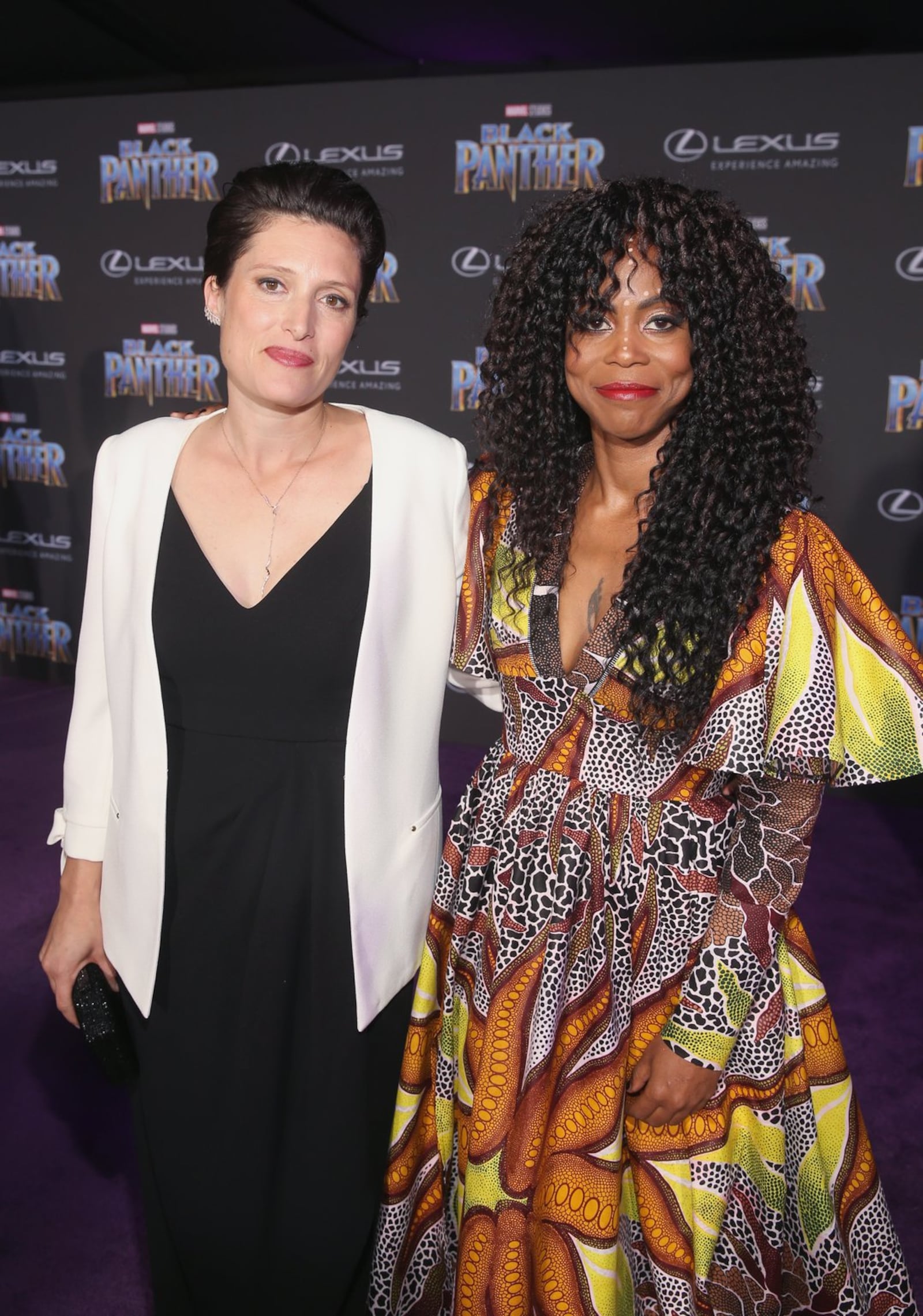 Cinematographer Rachel Morrison (L) and production designer Hannah Beachler at the Los Angeles World Premiere of Marvel Studios’ BLACK PANTHER at Dolby Theatre on January 29, 2018 in Hollywood, California. PHOTO BY JESSE GRANT/GETTY IMAGES FOR DISNEY