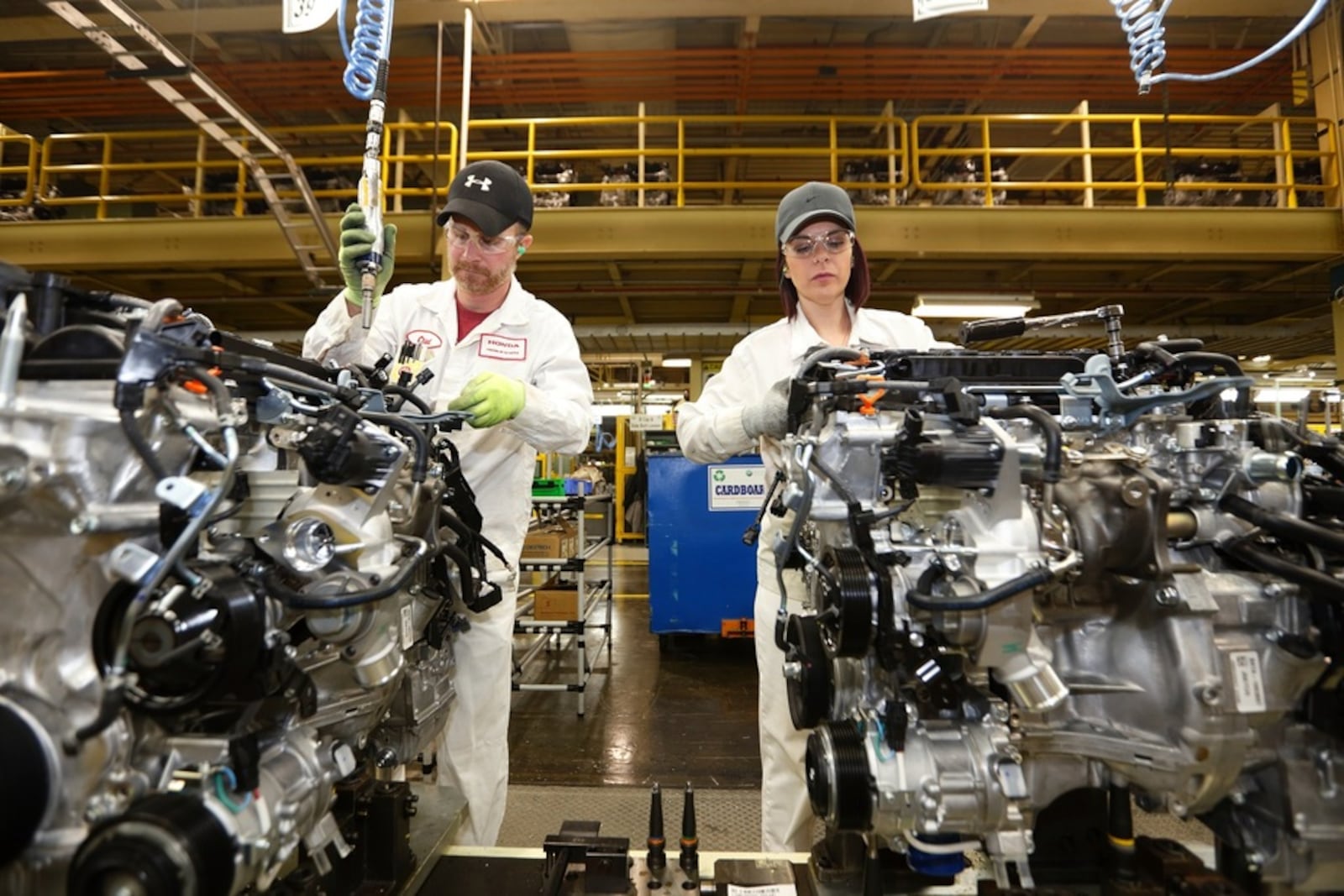 A company shot of workers at Honda's engine plant in Shelby County.