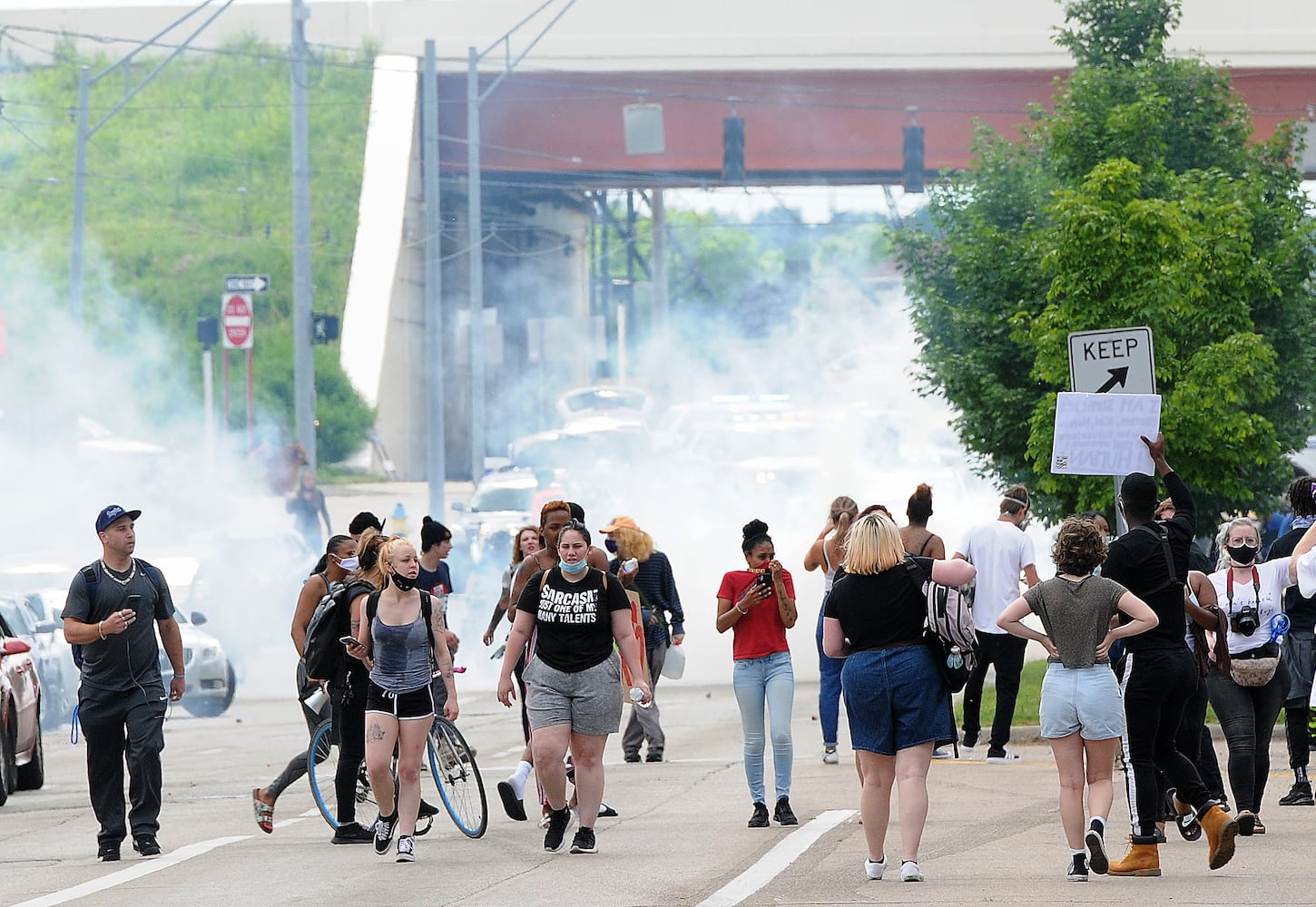 PHOTOS: Hundreds gather for protest in Dayton