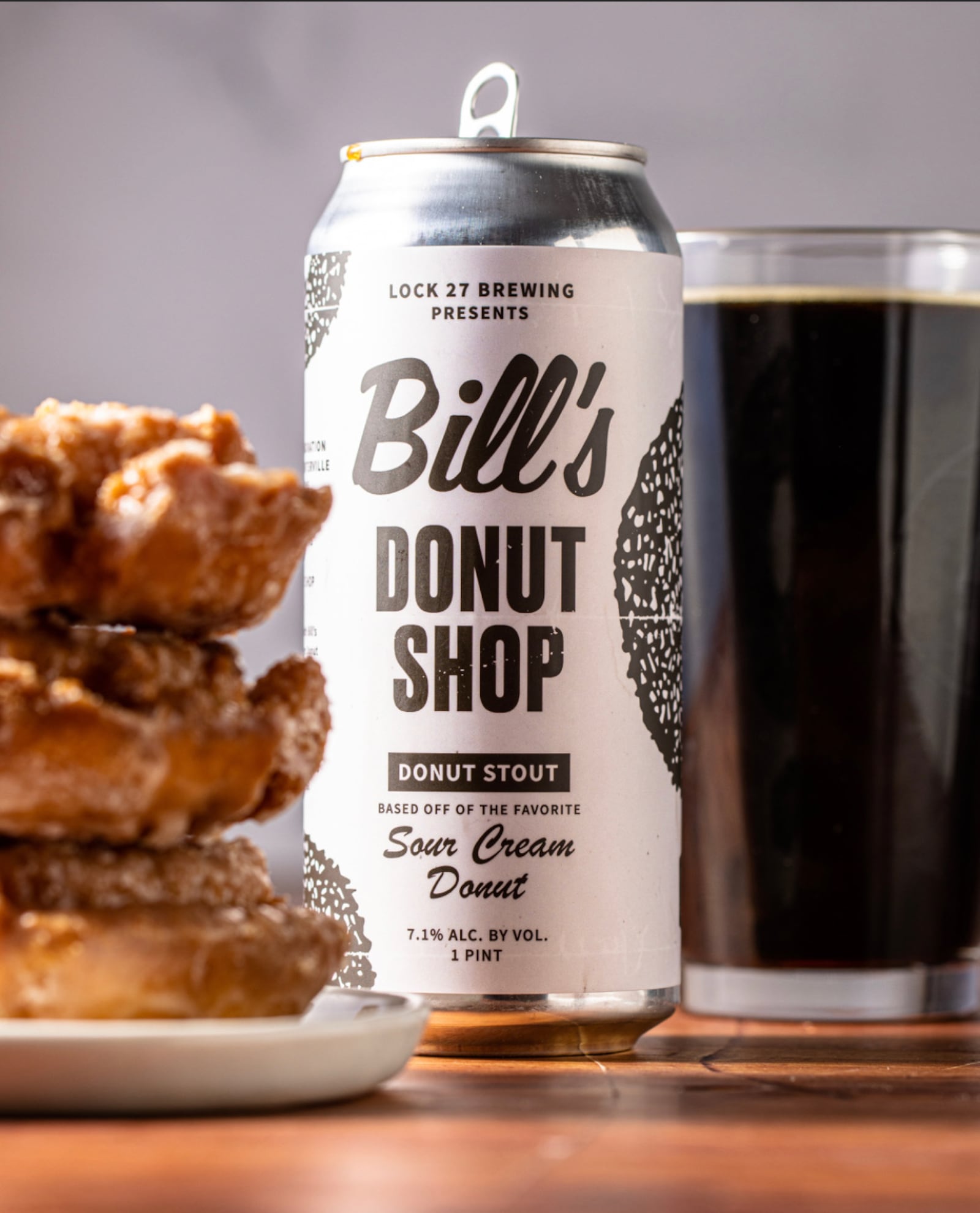 Lock 27 Brewing has collaborated with Bill’s Donut Shop to create a donut-inspired stout brewed with ingredients sourced straight from the bakery. CONTRIBUTED