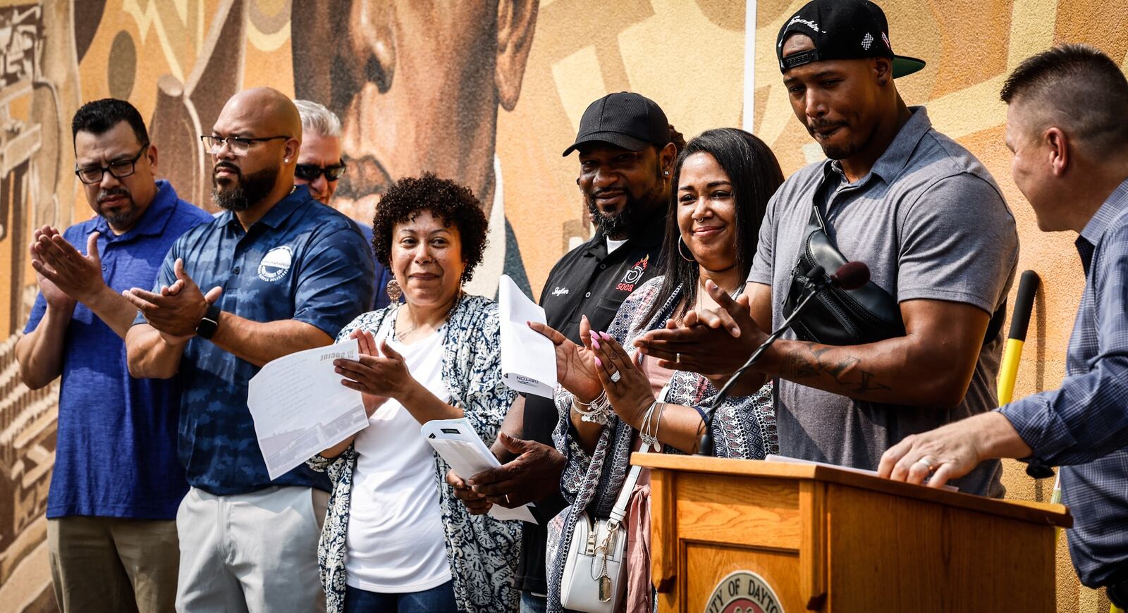 Dayton entrepreneurs found a new home for their businesses at the groundbreaking of the West Social Tap and Table a eating-drinking establishment on West Third St. Tuesday July 20, 2021. JIM NOELKER/STAFF