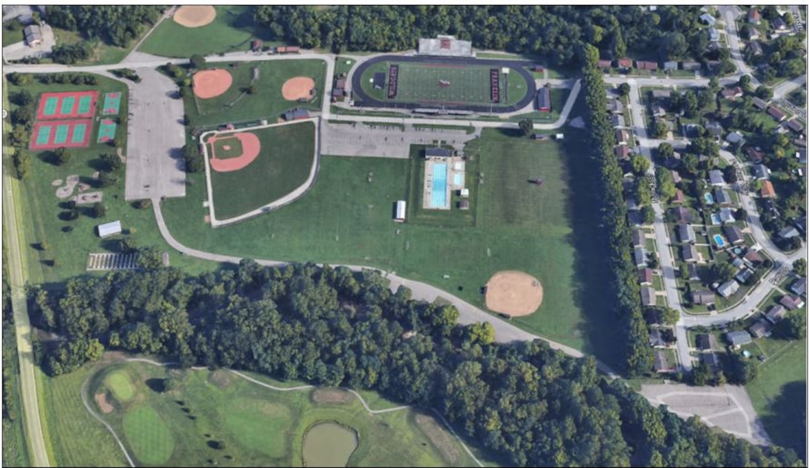 Aerial view of Community Park in Franklin. CONTRIBUTED/CITY OF FRANKLIN