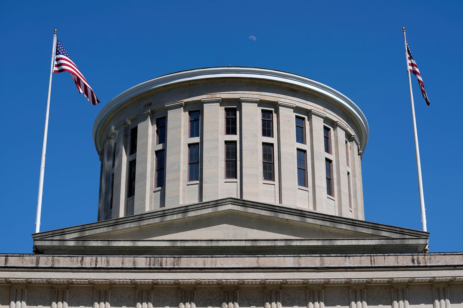 FILE - The Ohio Statehouse cupola is seen in Columbus, Ohio, on April 15, 2024. (AP Photo/Carolyn Kaster, file)