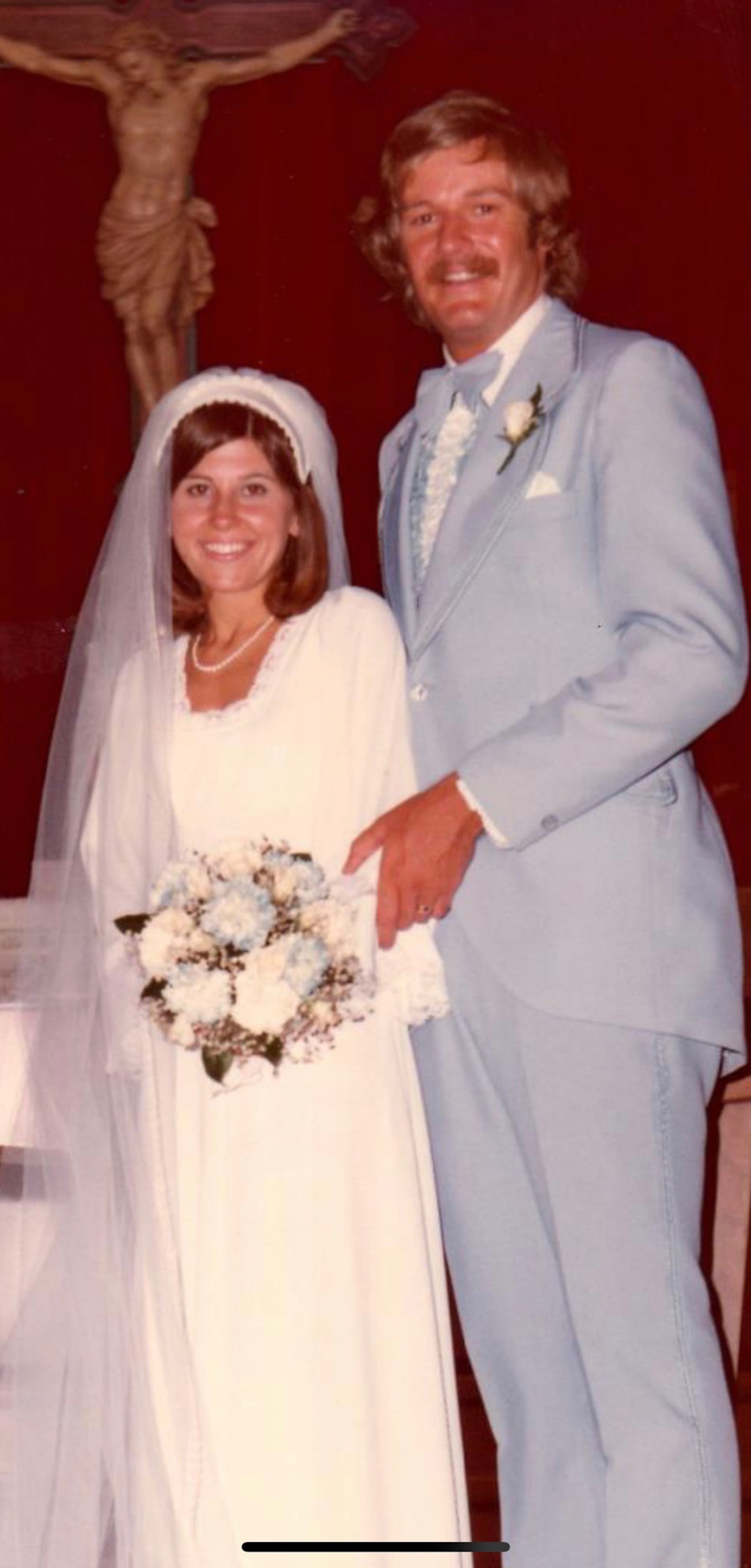 Barb and Steve Hess on their wedding day on July 5, 1975. The couple is now hiking different parks, locally and across the country, in their retirement from full time work. CONTRIBUTED