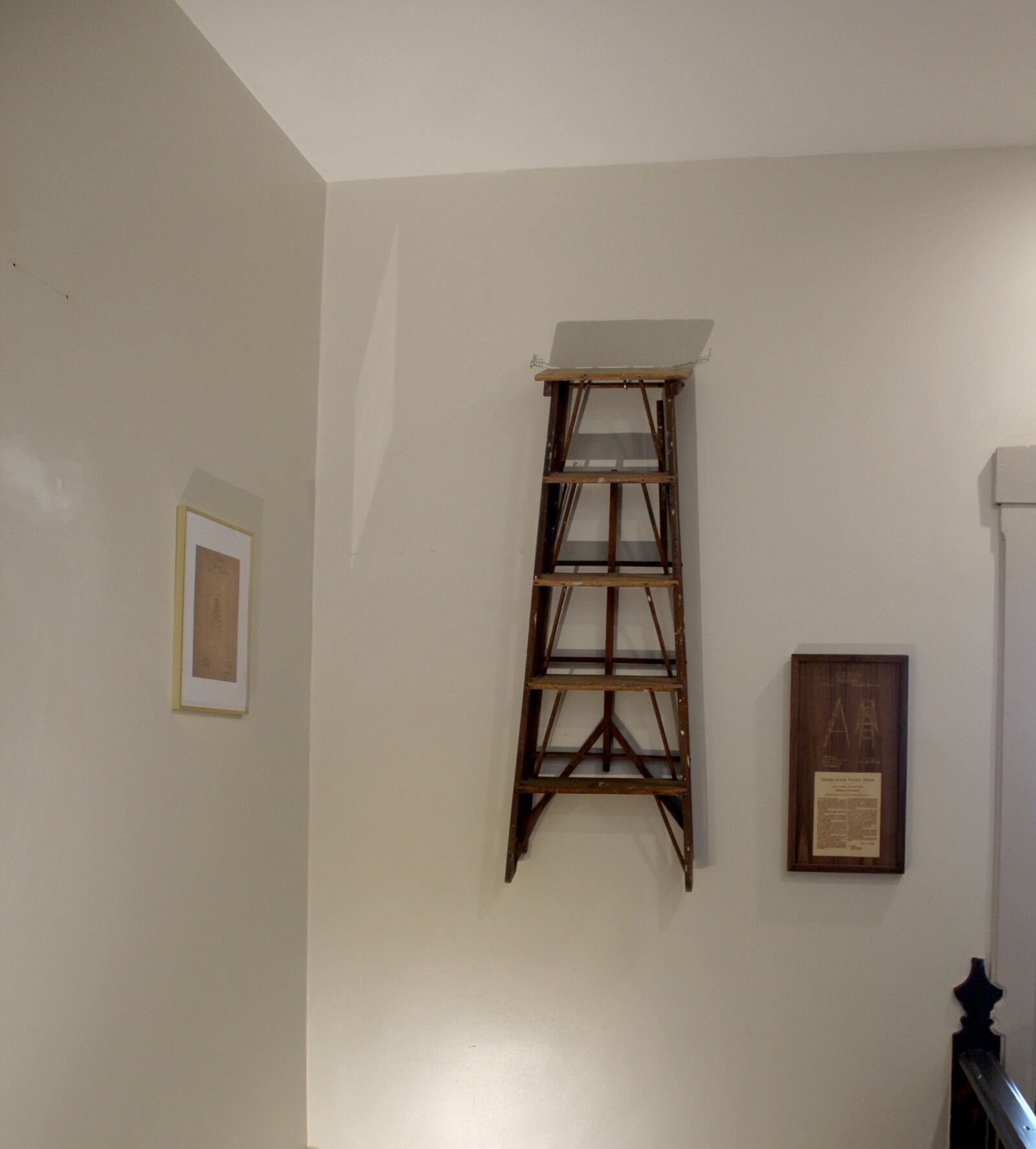 The former home of  Step ladder inventor John H. Balsley built  in 1877. The six bedroom, 4.5 bathroom mid-Victorian home is at 419 E Sixth St. in Dayton Oregon District. It is decorated with vintage scales and reproductions of John Balsley’s patents. An antique Balsley stepladder hangs in the stairway.
